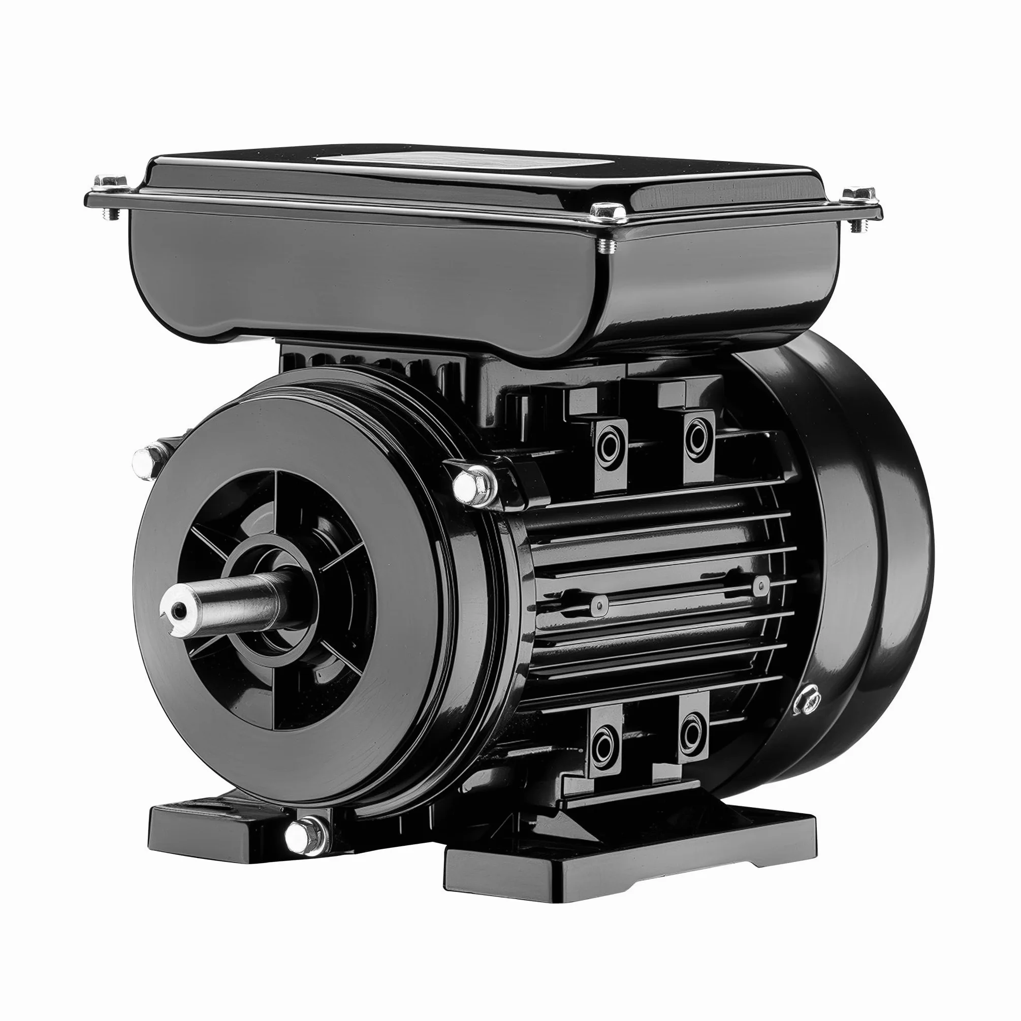 Wiltec Elektromotor 1-phasig, Elektro Motor 4-polig 0,37 kW, Einphasen Wechselstrommotor 1400 U/min, Induktionsmotor Aluminium, kompakter Motor