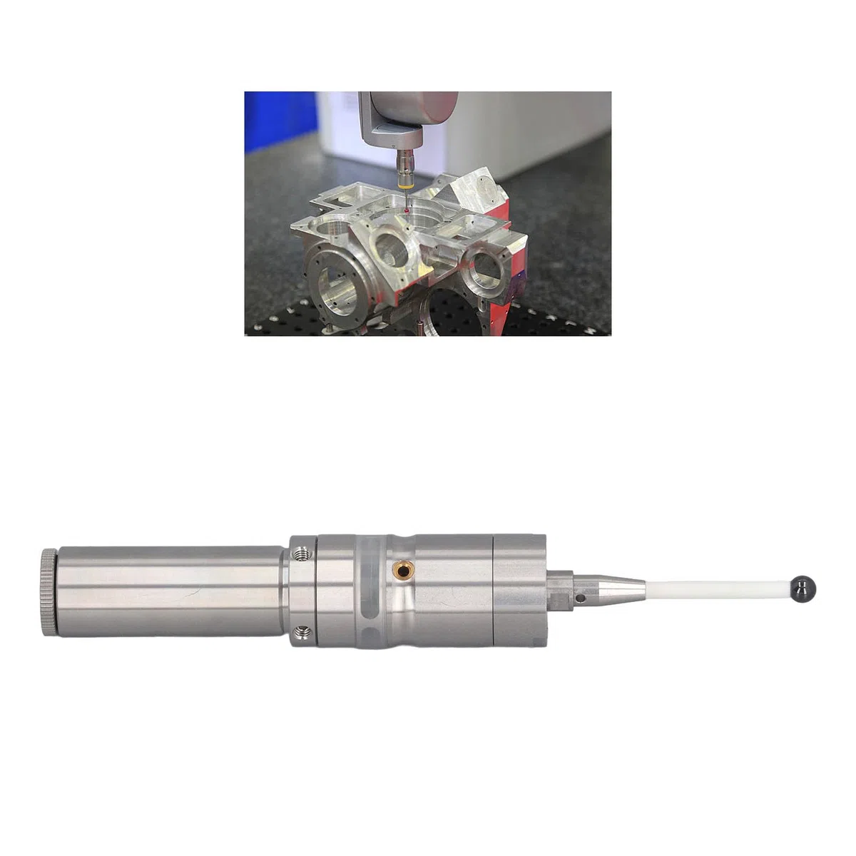 Elektronischer Kantentaster, 3D-Kantentaster, mit Lithiumbatterie Betriebener X-Y-Z-Richtungstaster für CNC-Drehmaschinen, Hochpräziser Kantentaster mit Keramiktaster