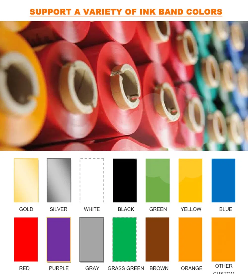 Digital Ribbon Printer Satin Ribbon Printing Machine Label Foil Stamping Printer for Wrapping, Supports Languages, Christmas Party