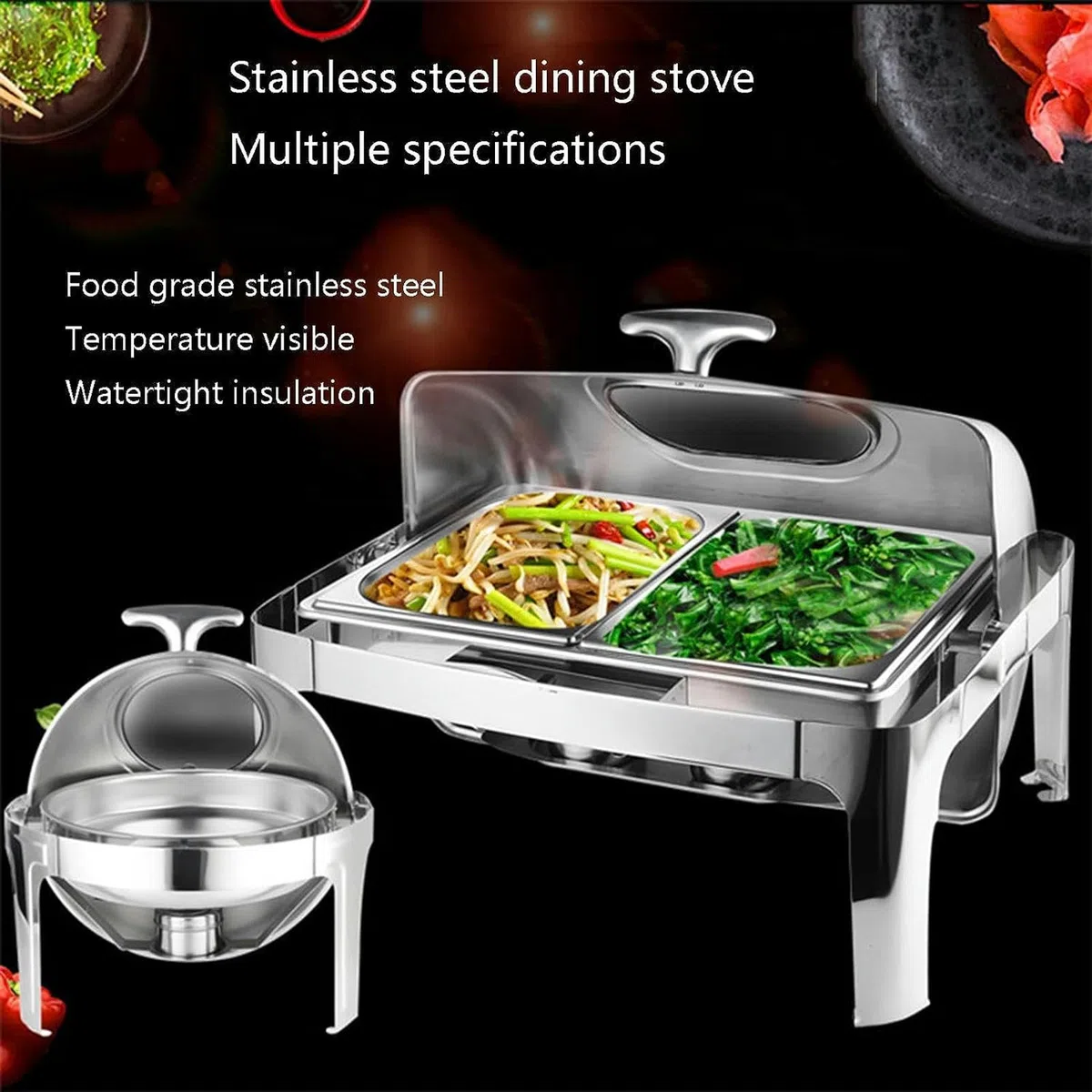 Tragbares Hot-Pot-Buffet-Set mit Heizung und Gestell – ideal für Veranstaltungen und Versammlungen