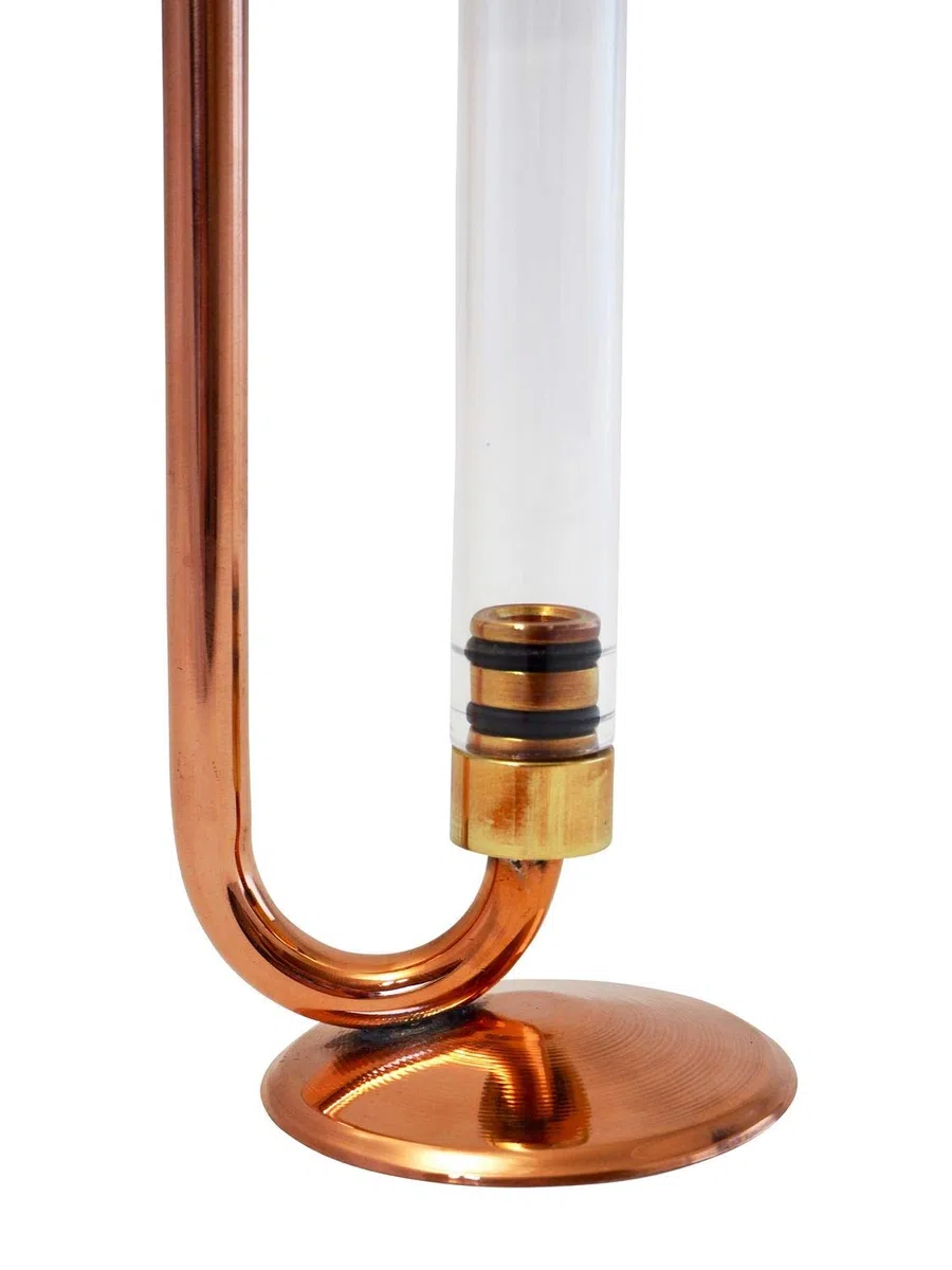 CopperGarden Ölabscheider kontinuierlich | Kupfer & Glas I Optimiert zur Abtrennung von ätherischem Öl vom Hydrolat I austauschbarer Glasröhre | Automatischer Scheidetrichter zum Destillieren von ätherischen Ölen