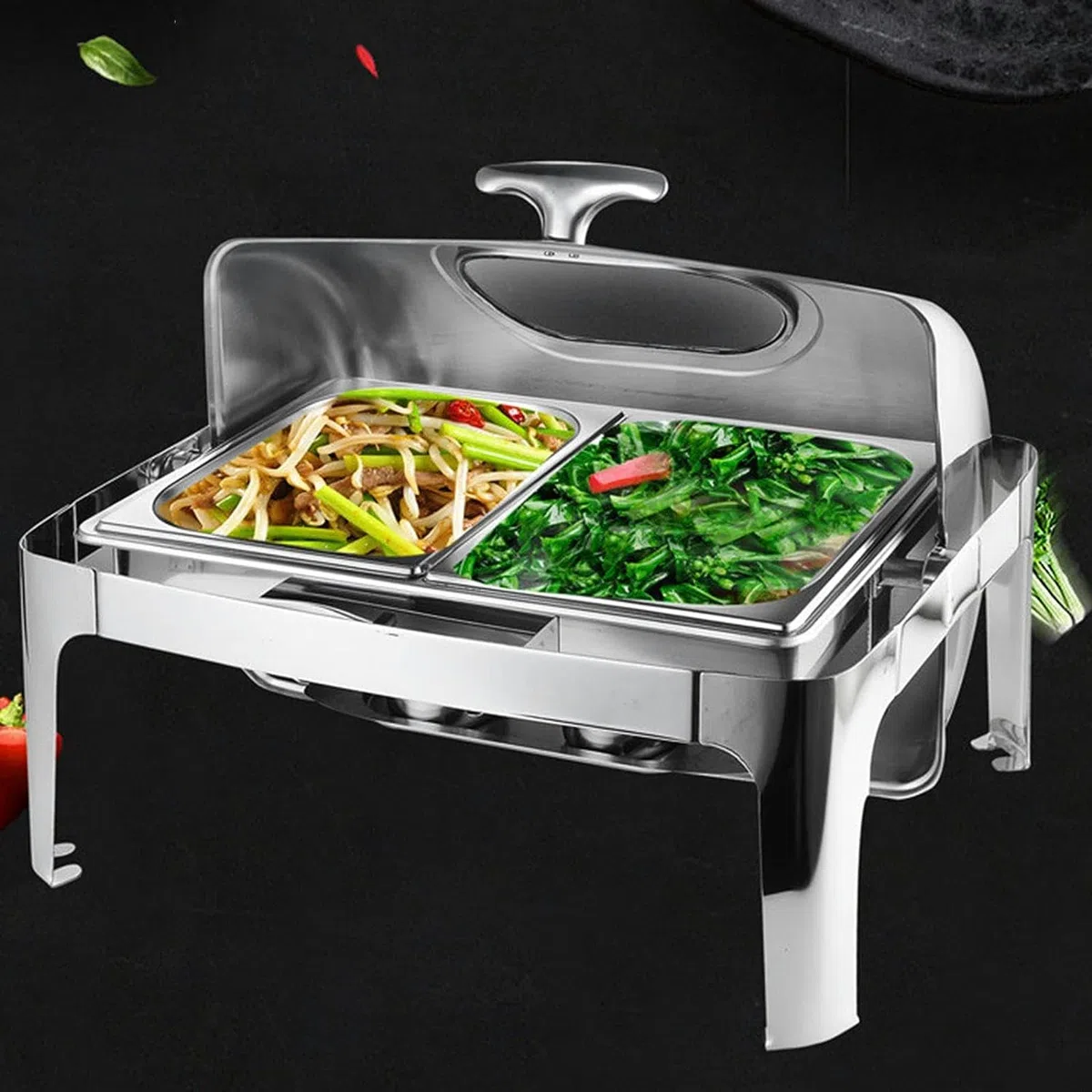 Tragbares Hot-Pot-Buffet-Set mit Heizung und Gestell – ideal für Veranstaltungen und Versammlungen