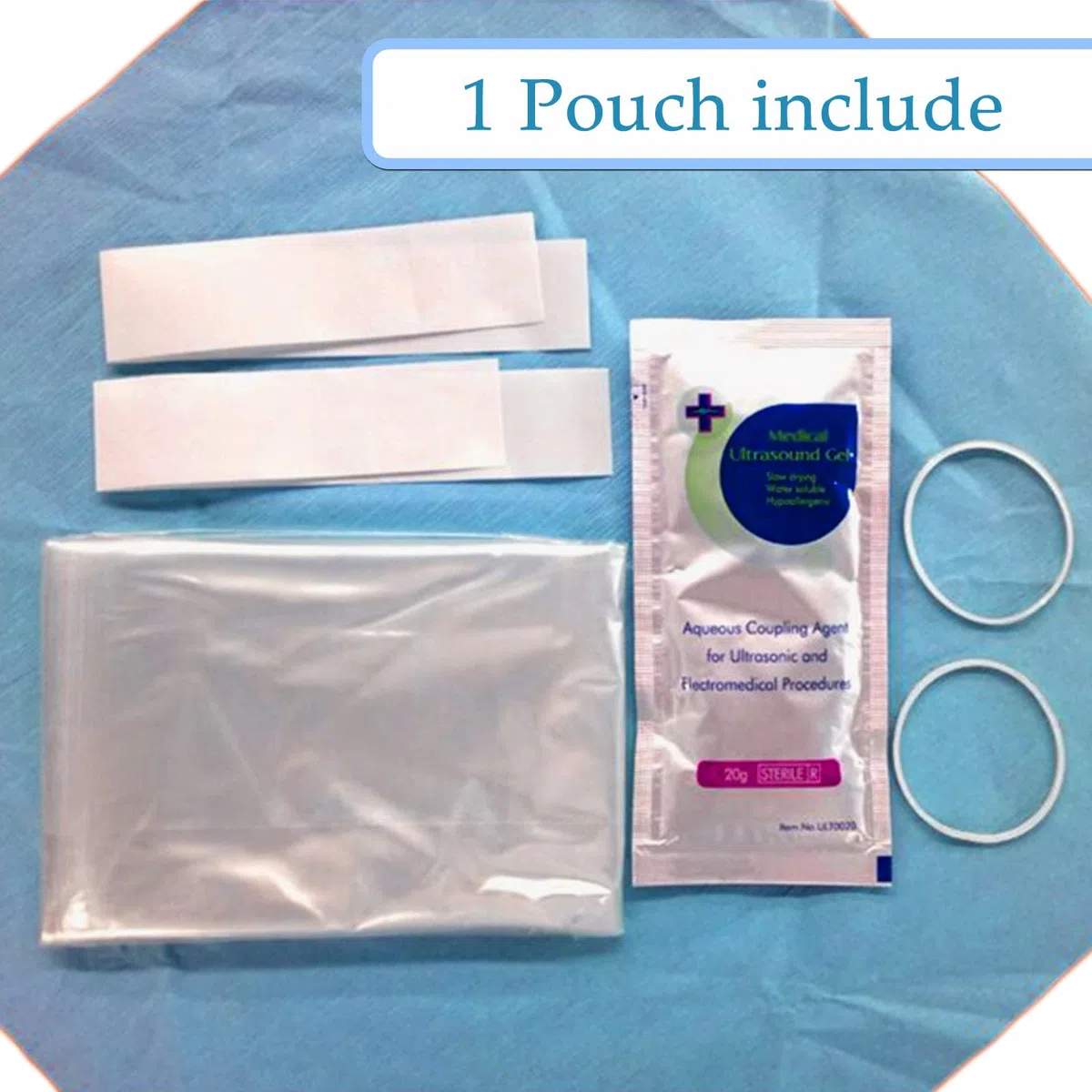 Ultraschallsondenabdeckung, Wandler, Einweg, transparent, latexfrei, steril, 6" x 32", Verpackung einzeln (100 PCS)