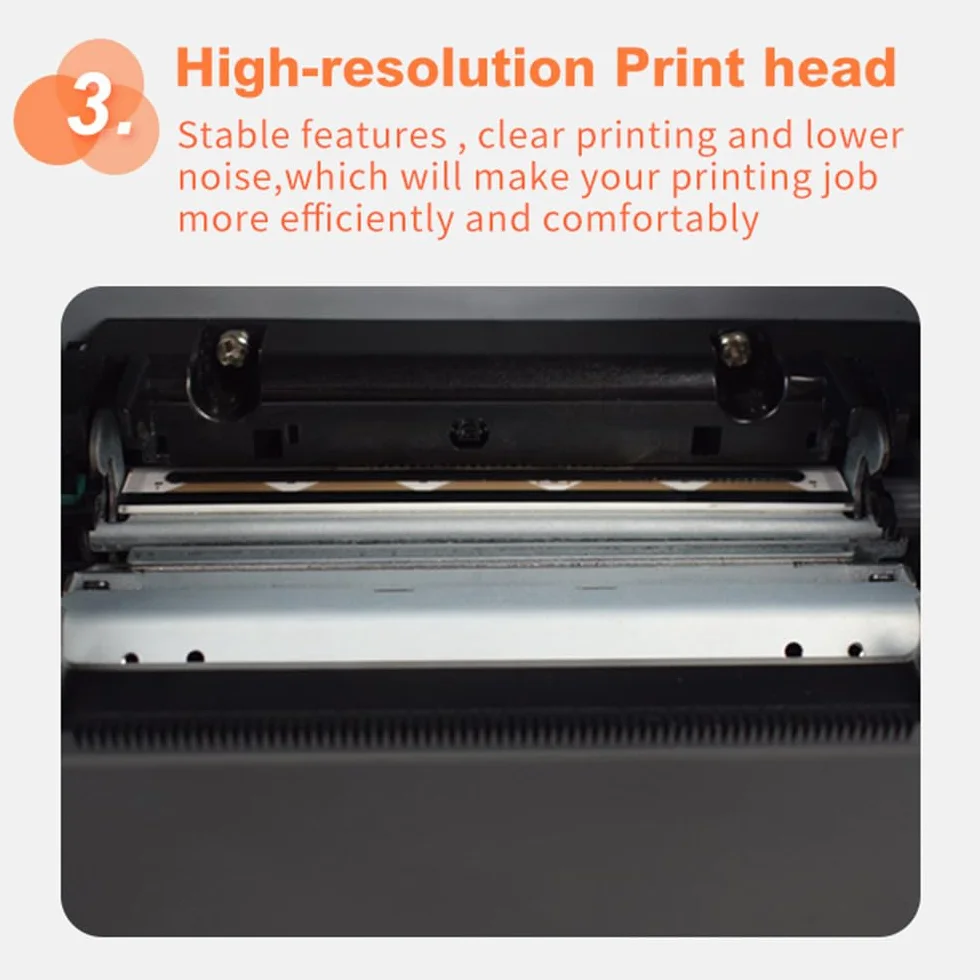 Thermo-Belegdrucker, 80 mm, Desktop-Thermodirektdruck, USB- und LAN-Verbindung, hohe Geschwindigkeit, mit automatischer Schneidevorrichtung, großer Papierbehälter, Unterstützung von ESC/POS