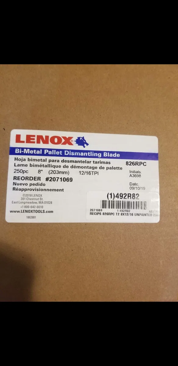 Lenox Tools 10729810Rpc 810Rpc 8X10R