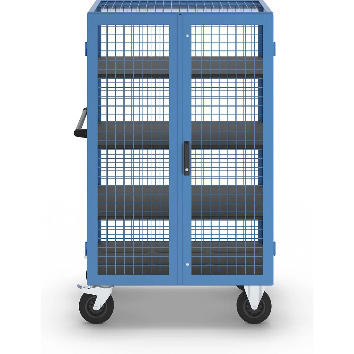 eurokraft | Etagenwagen | Doppelflügeltür | 3 Etagenböden | lichtBlau