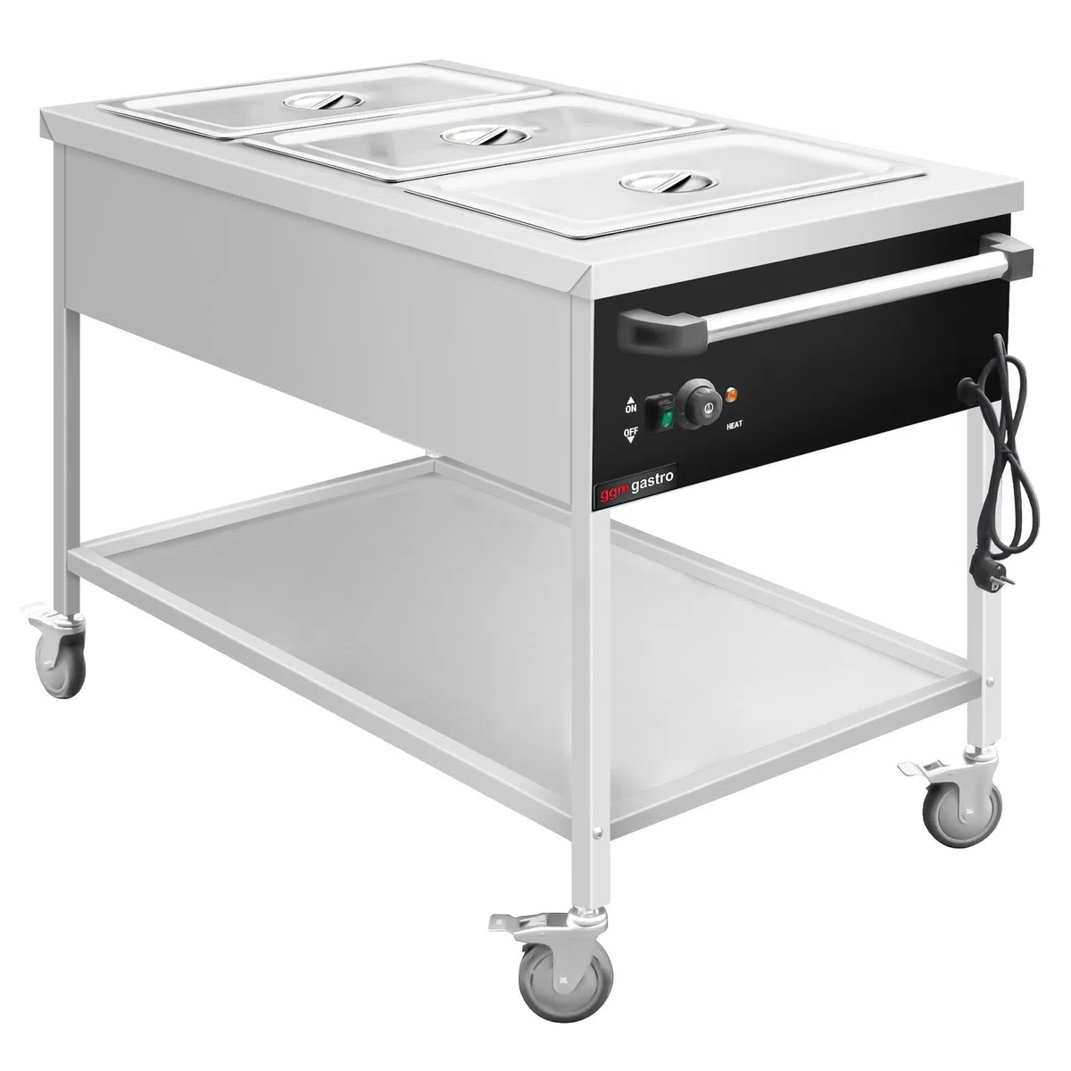 GGM Gastro Bain-Marie-Thermowagen 1,95 kW 3x GN 1/1