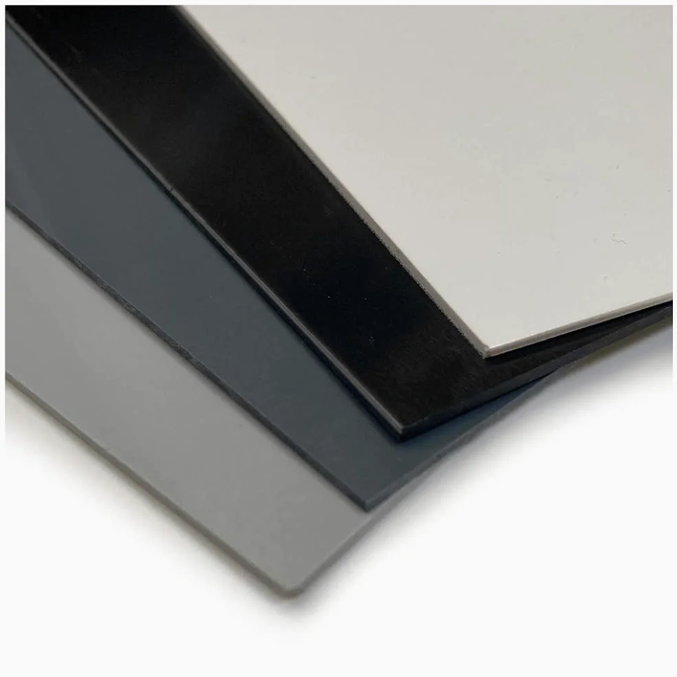 PVC Kunststoffplatte 2000x1000 mm - 1 Stück - seidenmatte PVC Platte, porenlos glatte Oberfläche - Kunststoffplatte 2mm hellgrau (RAL 7004) - leicht flexibel - (1 Stück - 200x100cm, 2mm hellgrau)
