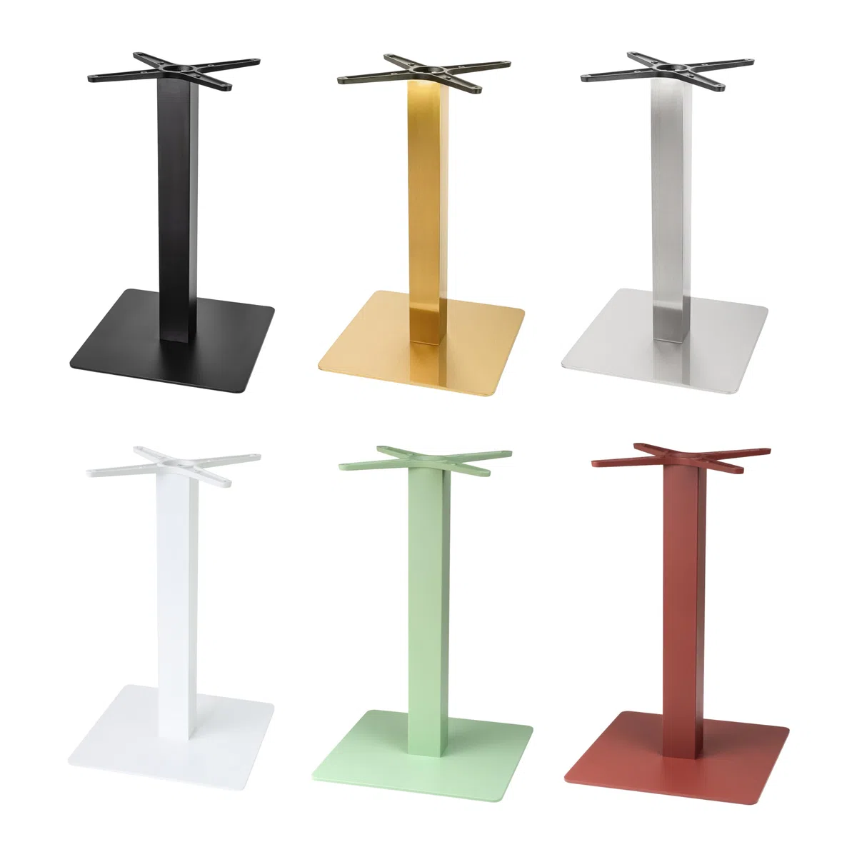 Natural Goods Berlin 1x Bistrotischgestell Single ECKIG - 17kg Bistro Tisch Tischgestell Metall Schwarz Gastro - DIY Tisch Untergestell 720 mm - Für Tischplatten bis 75x75cm oder 80cm Durchmesser