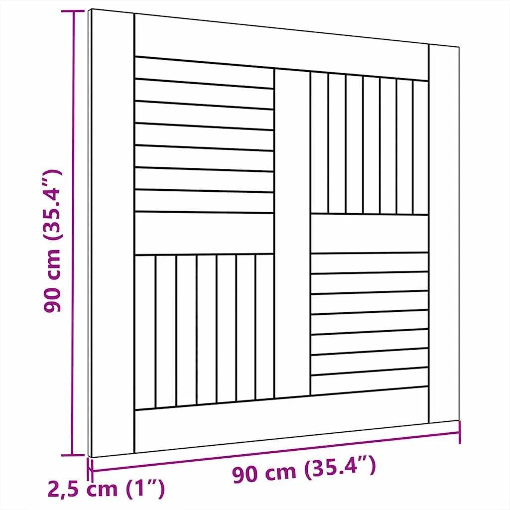 vidaXL Teak Massiv Tischplatte Massivholzplatte Holzplatte Ersatztischplatte Holz Platte für Esstisch Esszimmertisch Quadratisch 90x90x2,5cm