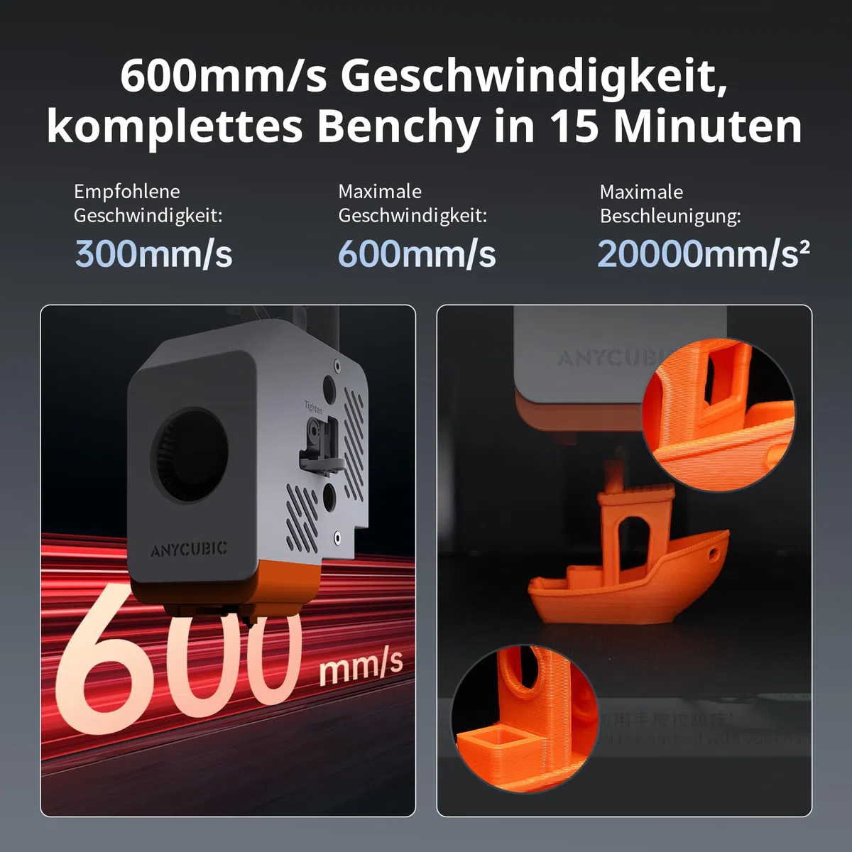 Anycubic Kobra S1 Combo 3D-Drucker Mehrfarbig, 600mm/s Hochgeschwindigkeitsdruck, Trocknen beim Drucken, Vollständig Geschlossene CoreXY-Struktur, Druckgröße 250 x 250 x 250 mm