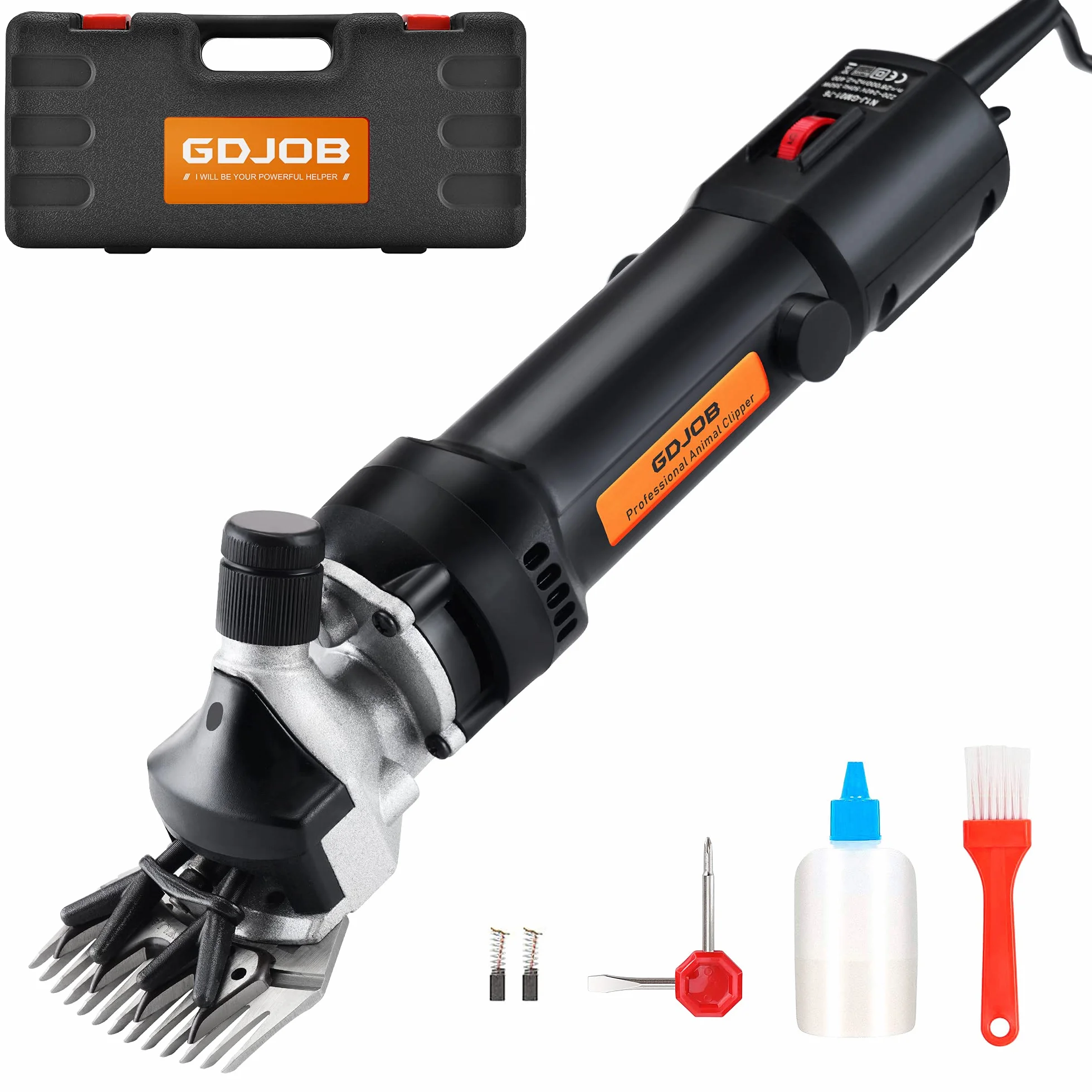 Professionelle Elektrische Schafschere, 690W, 6-Gang-Steuerung, für Schafe, Ziegen, Rinder & mehr - Unisex - Schwarz