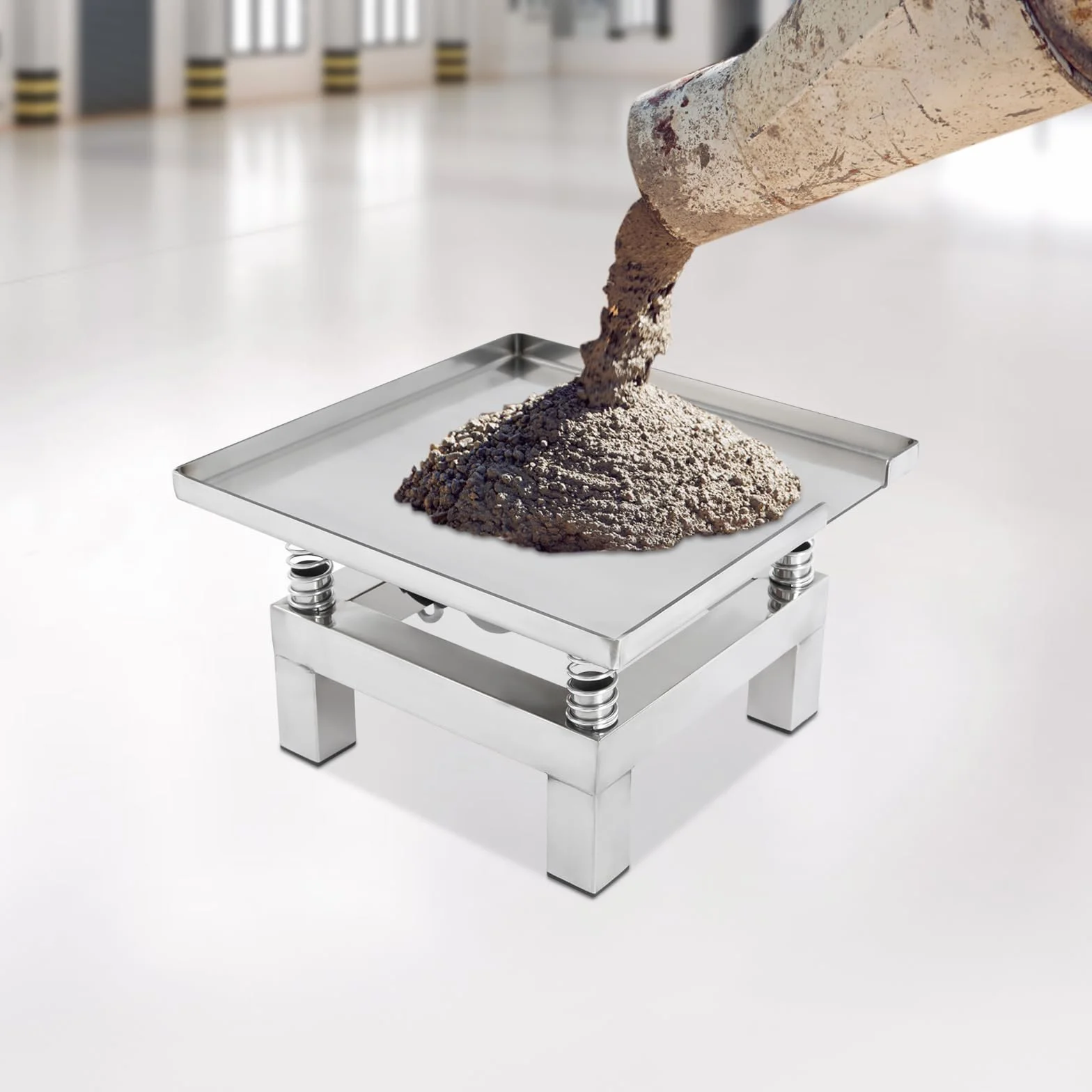 Beton Rütteltisch Vibrationsplattform Rütteltisch Kompakte Vibrationsplatte für Betonprüfungen 50W Motor 3000-3600 U/min ideal für Baustellen und Laboranwendungen