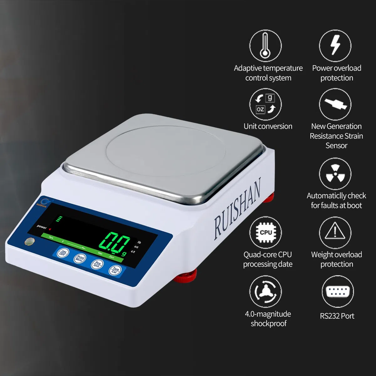 Große Palette 10 kg x 0,1 g Wissenschaftliche kalibrierte Laborwaage Industrielaborwaage Waage Wiegewaage Zählwaage Laborwaage für Labor Schmuck