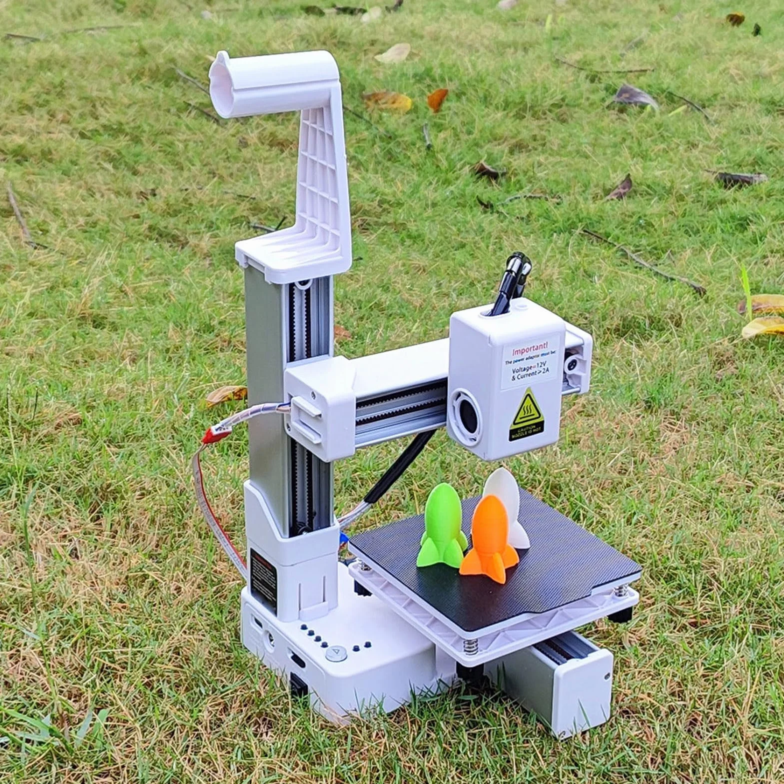 3D Drucker Kleiner 10-40mm/s Mini 3D-Druckmaschinen für Anfänger Heimwerker Unterstützt PLA TPU 1.75mm Filament, 3D-Drucker Druckgröße 100x100x100mm (EU-Stecker, Weiß)
