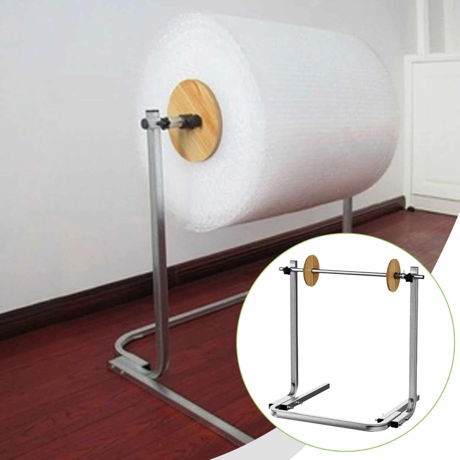 Harilla Luftpolsterrollenspender, Bodenstehender Luftpolsterfolienhalter für E-Commerce-Verkäufer, Versandzubehör, Verpackung, für Folienbreite
