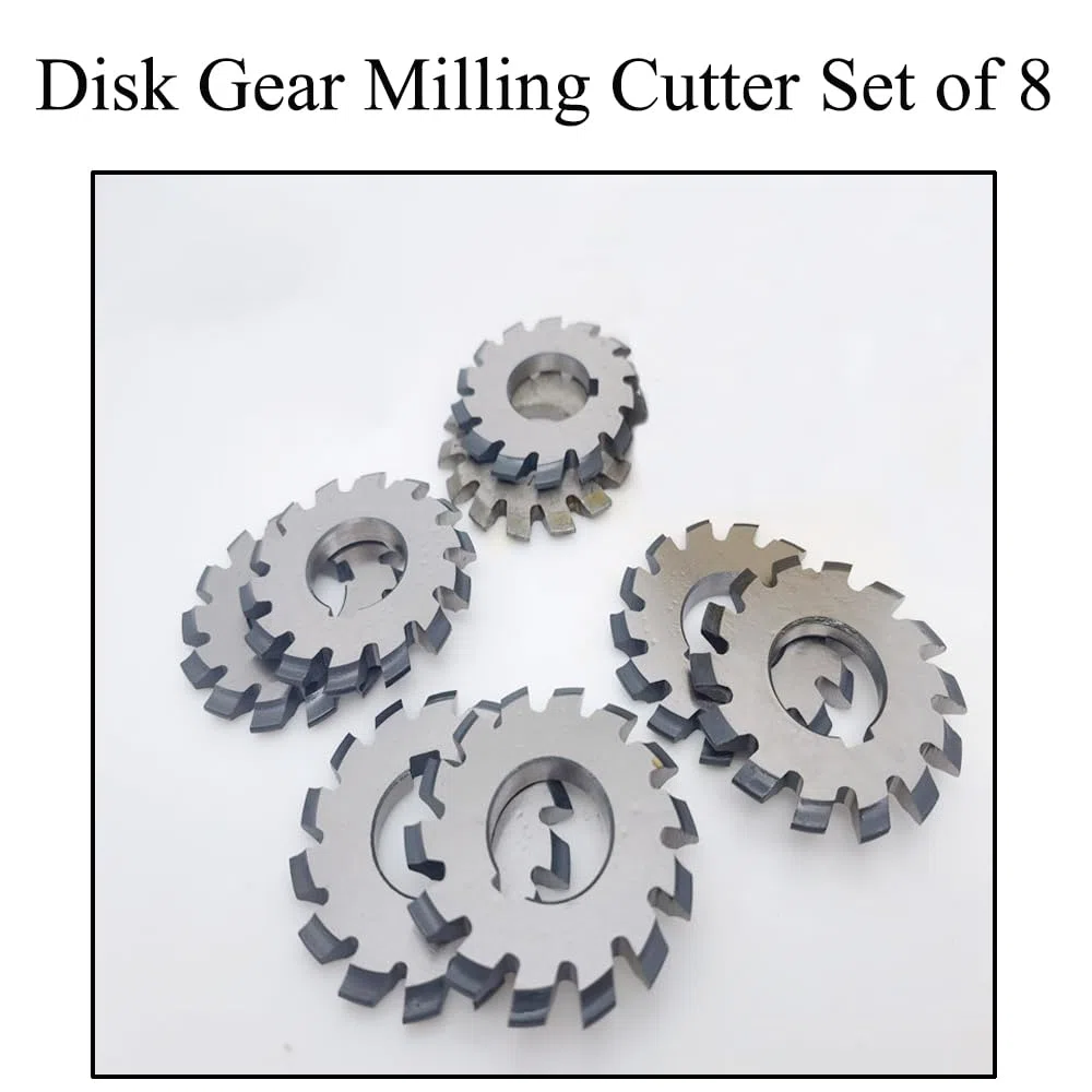 Hochgeschwindigkeitsstahl-Fräser, M0,5 x 16 mm, gerader Zahnradfräser, HSS-Fräser in Scheibenform, für Industriebedarf, Fräser, 8 Stück