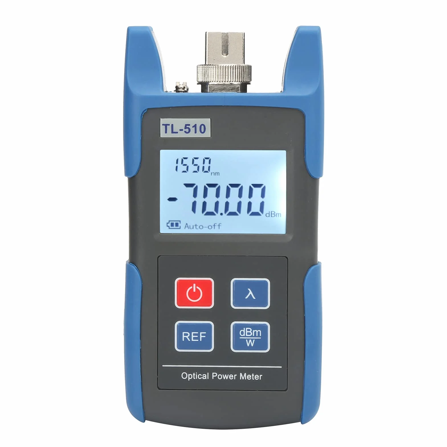 Fiber Optische Power Meter, 850/1300/1550 nm Tragbarem Optisches fiber Leistungsmessgerät, Lwl messgerät/Glasfasertester/Optischer Leistungsmesser mit 6 Wellenlängenkalibrierung für Faser Optik Test