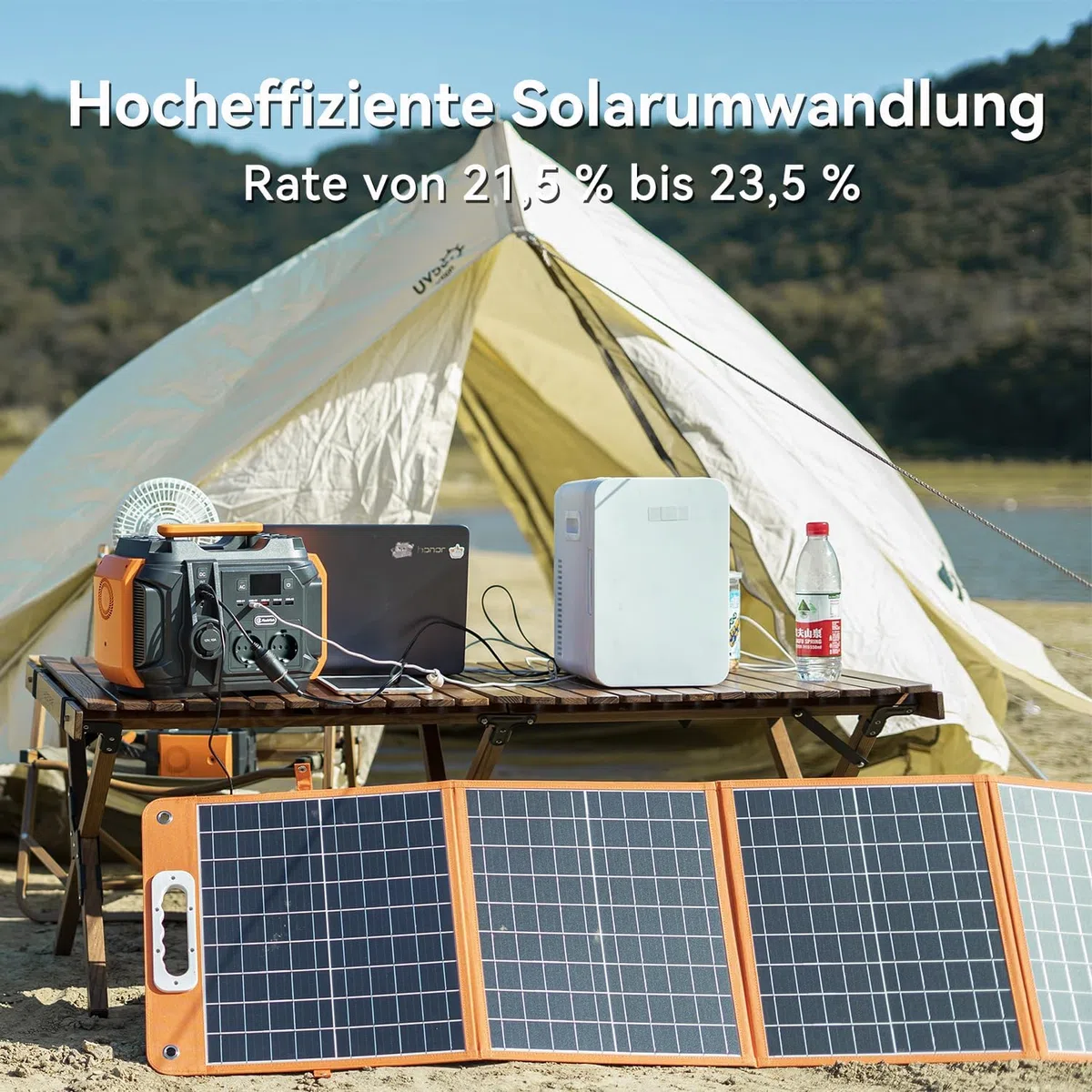 Solarpanel Faltbar 100W 18V Solarmodul, Flexibel Solar Panel Camping Tragbares Monokristalline Solarmodule, Solaranlage Komplettset mit Typ-C QC3.0 für Wohnwagen Camping Balkon Gartenhäuser