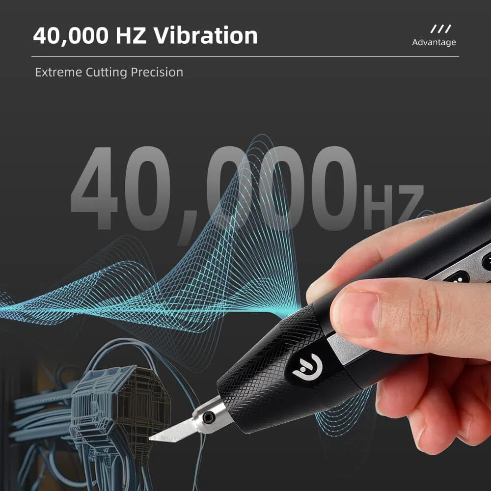 Hanboost C1 Ultrasonic Cutter|Ultraschall-Schneider für 3D-Druck und Handwerk in diversen Materialien|schnell,präzise, detailgenau als 3D-Drucker-Tool