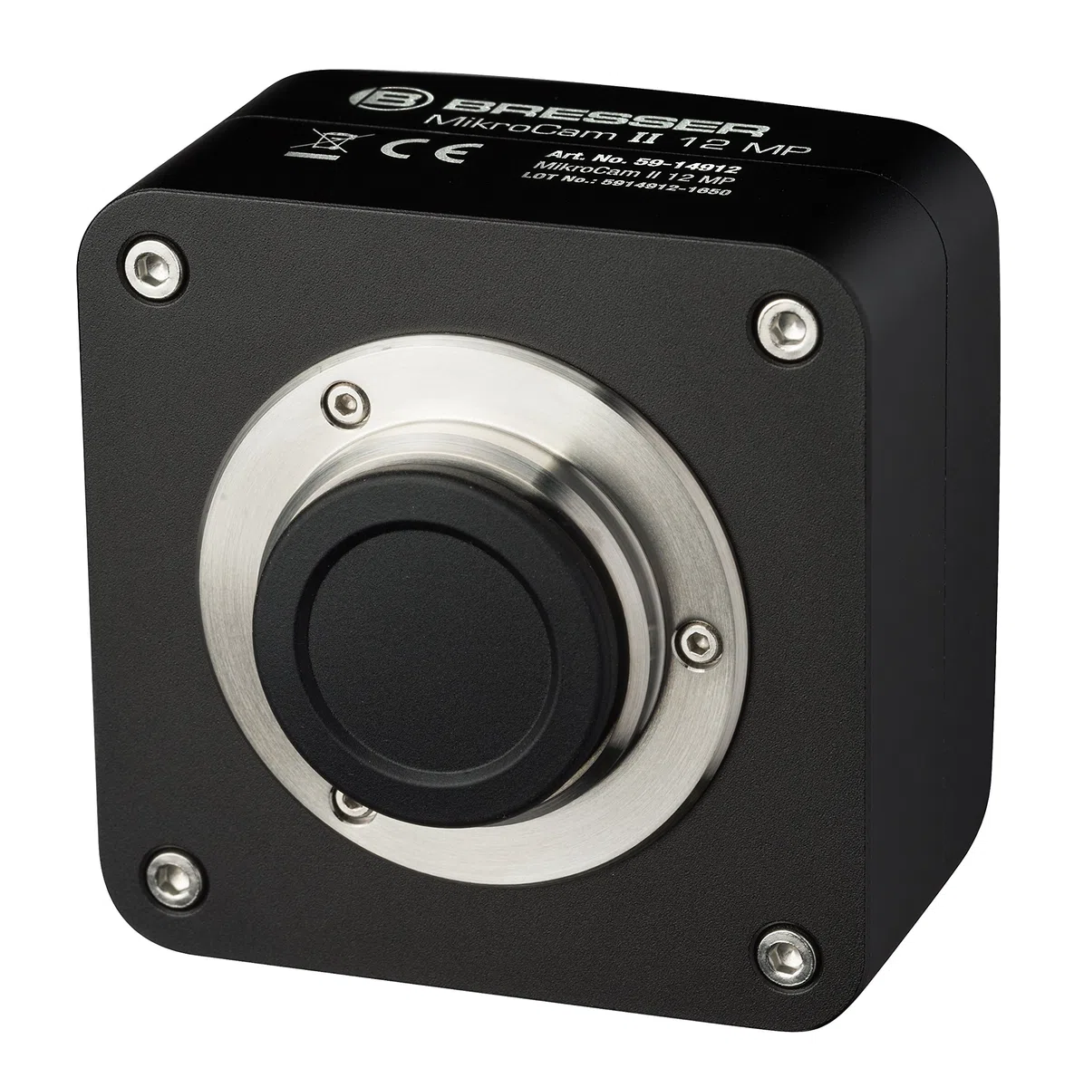 Bresser Mikroskop Kamera MikroCam II mit 12 MP Sony CMOS Chip und USB 3.0 für hohe Bildwiederholraten bei gleichzeitig hoher Auflösung | 4000 x 3000 Pixel, über 25 Bilder pro Sekunde, Live Messfunktion, Fokus Stacking, Mosaik, Zeitraffer, Adapter 23,2 30