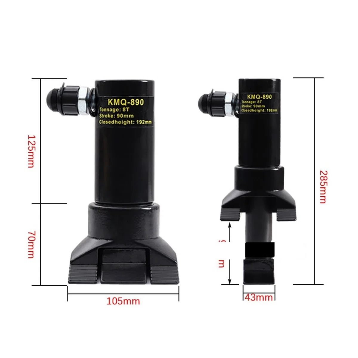 VCHICS Hydraulischer Türöffner, hydraulische Feuerrettungswerkzeu, hydraulischer Türbrecher, 8 Tonnen, 90 mm, mit manueller Pumpe CP-180 Hydraulisches Werkzeug