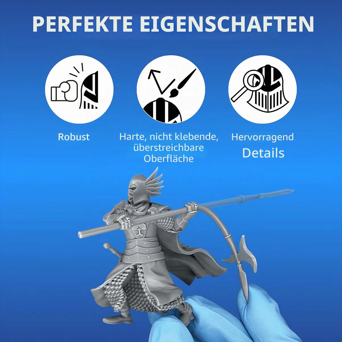 TGM-7 LED Schnellhärtend 3D Harz für Tischspiel-Miniaturen, 1 Liter