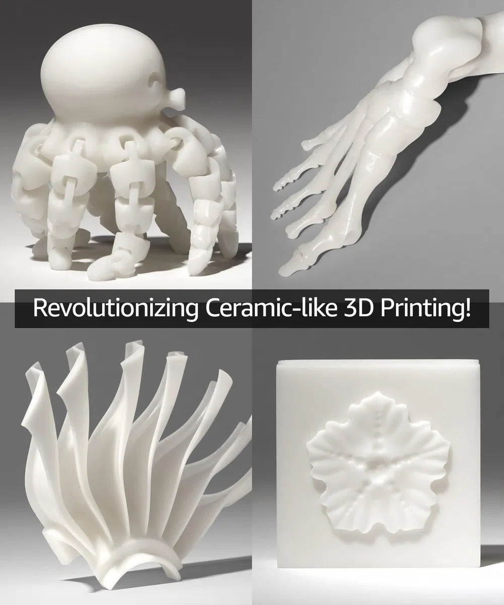 SuperRigid 3D-Drucker Harz 6,0GPa, 40% Nano-Mikro-Keramikpulver gefüllt für keramikähnliche Prototypen, Hergestellt in Korea von 3DMaterials (1000g)