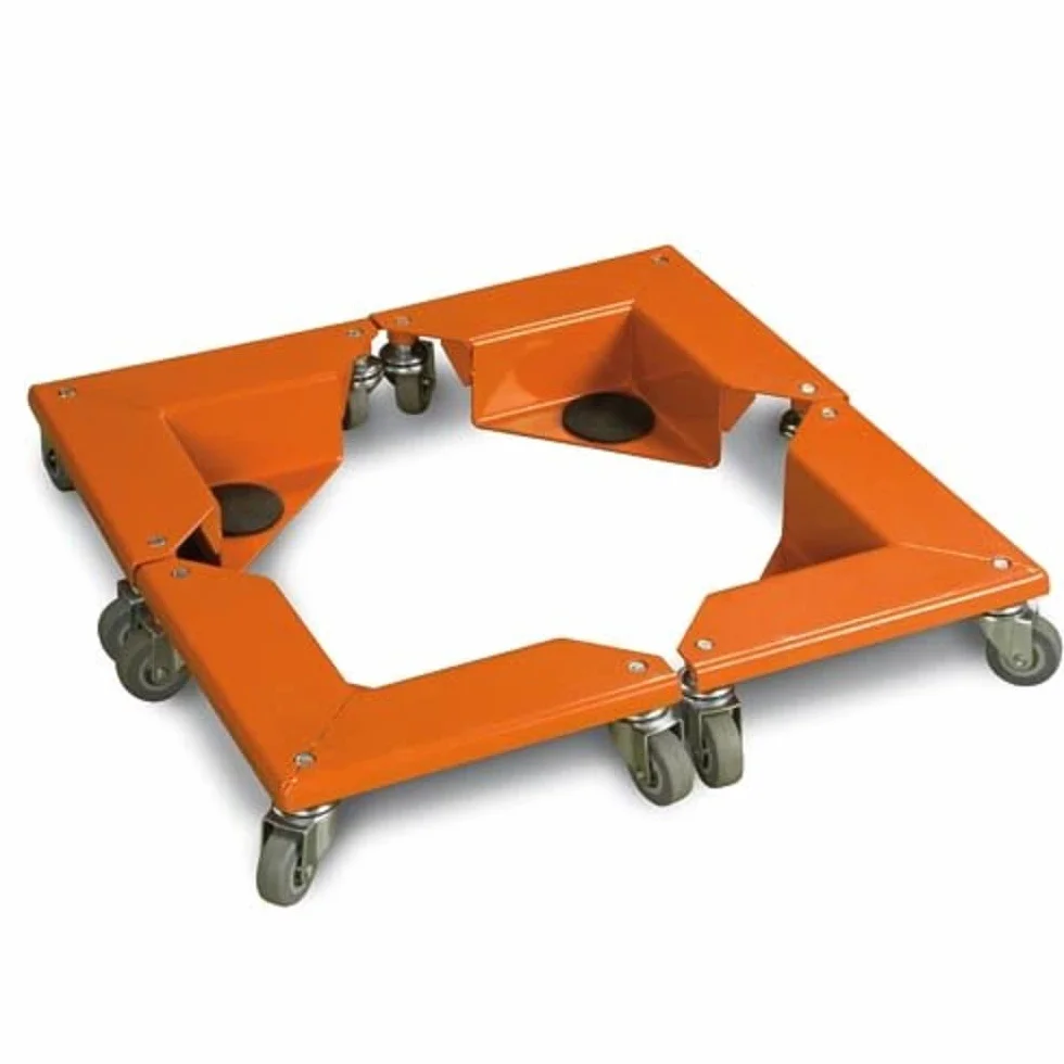 Unicraft Transportrollen, Ecktransportrollen ETR 4/150 (Tragkraft: 150 kg, niedrige Ladehöhe, Anti-Rutschauflage) 6197150