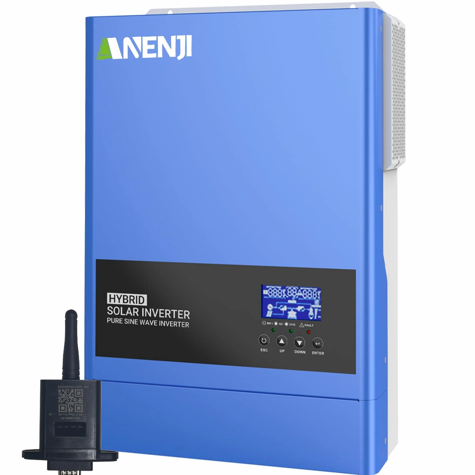 Hybrid-Solar-Wechselrichter 6200 W, 48 V DC auf 230 VAC, Reiner Sinus-Wechselrichter mit 120 A MPPT-Solarladeregler, maximale Eingangsspannung PV 500 V, für