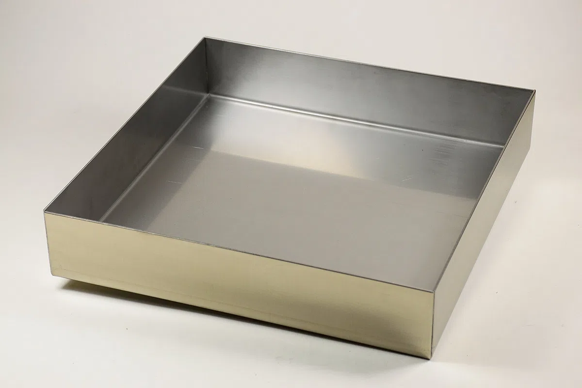 Edelstahl Wanne Ecken dicht verschweißt 1000 x 500 x 25 mm Stärke 1,5 mm, Abtropfblech, Auffangwanne, Pflanzwanne