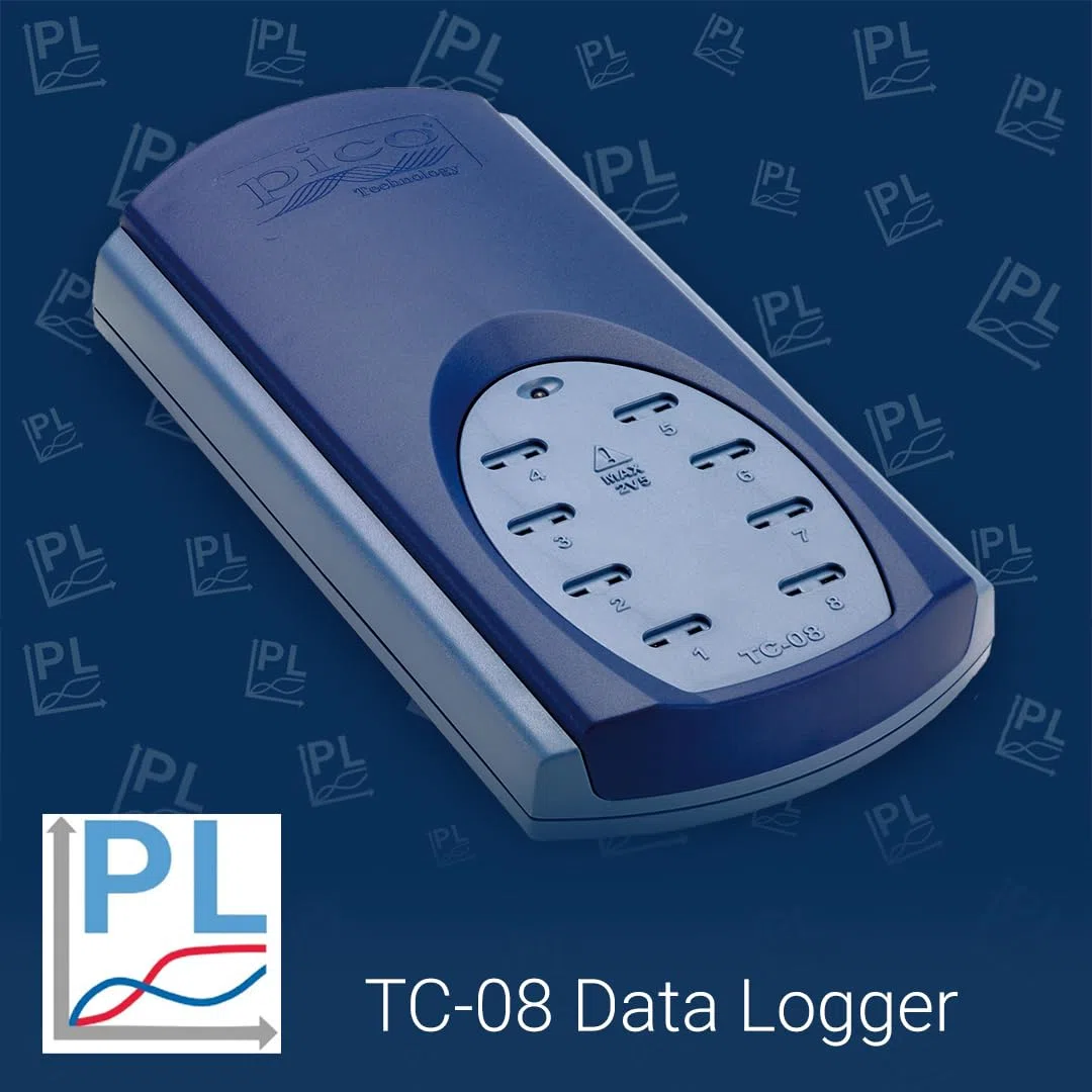 Pico Technology TC-08 Datenlogger & 2 m PTFE-Typ-Thermoelement
