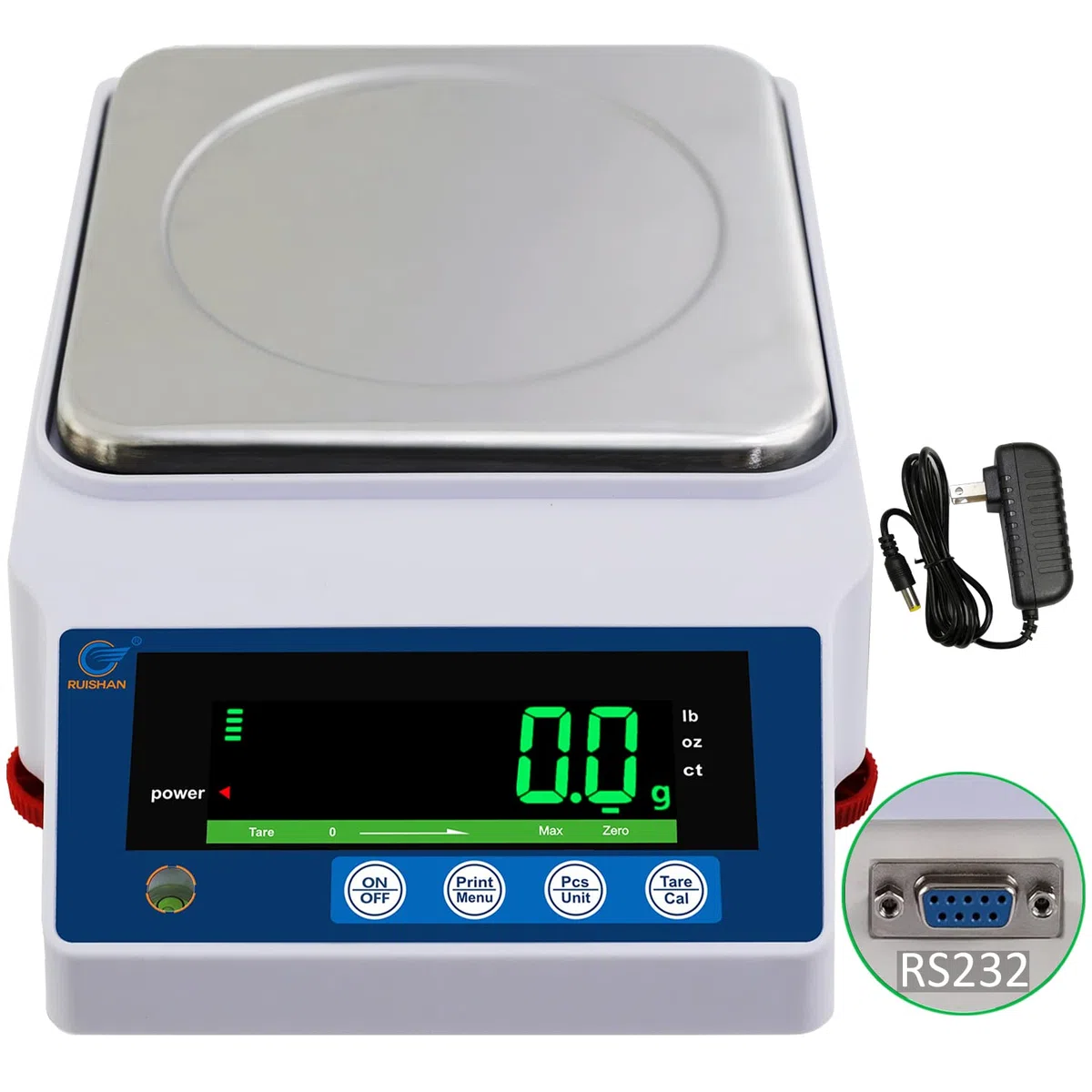 Große Palette 10 kg x 0,1 g Wissenschaftliche kalibrierte Laborwaage Industrielaborwaage Waage Wiegewaage Zählwaage Laborwaage für Labor Schmuck