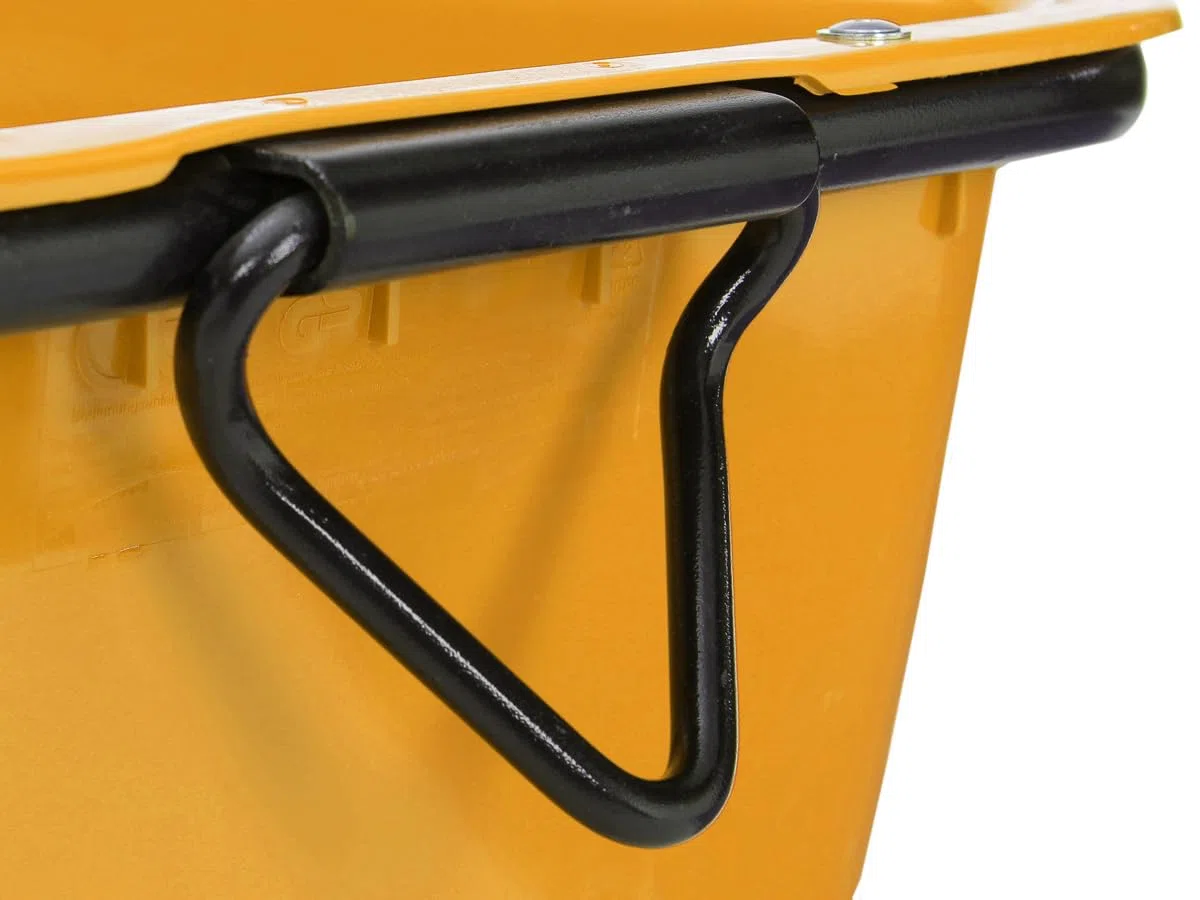 UvV FMK Fertigmörtelkübel Mörtelwanne 200 Liter kranbar TüV geprüft (Gelb)