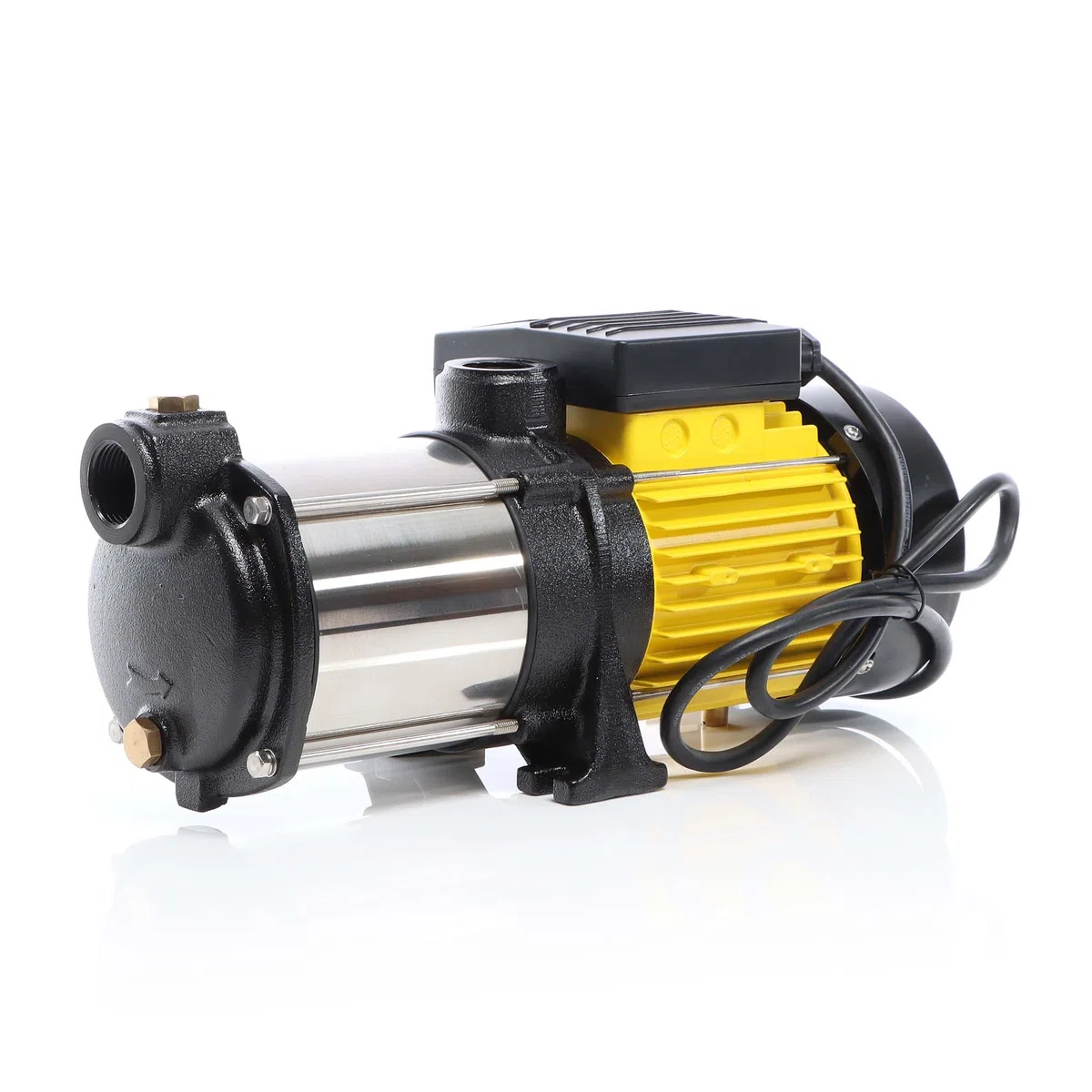 Wiltec Mehrstufige Kreiselpumpe 6600l/h 900W Förderhöhe 55m, Ansaughöhe 9m, 2850U/min, Wasserpumpe für Hauswasserwerke, Haus und Garten