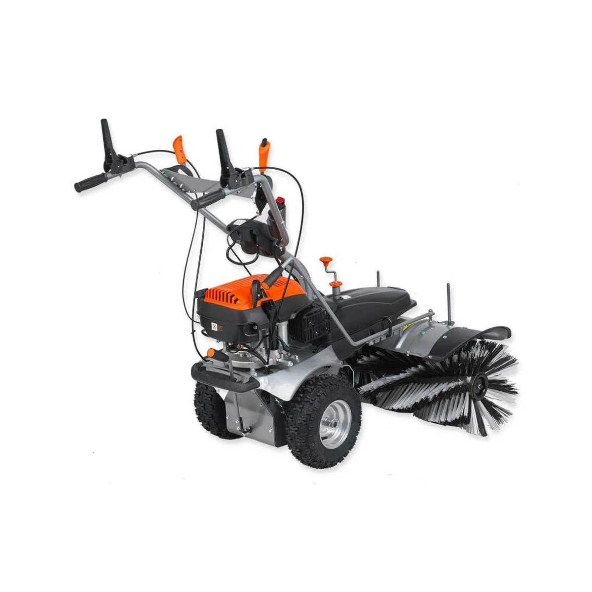 FUXTEC 4,9PS Benzin Kehrmaschine FX-KM1196 mit Bürste/Kehrbesen und 173cc Hubraum – 100cm Arbeitsbreite für große Flächen