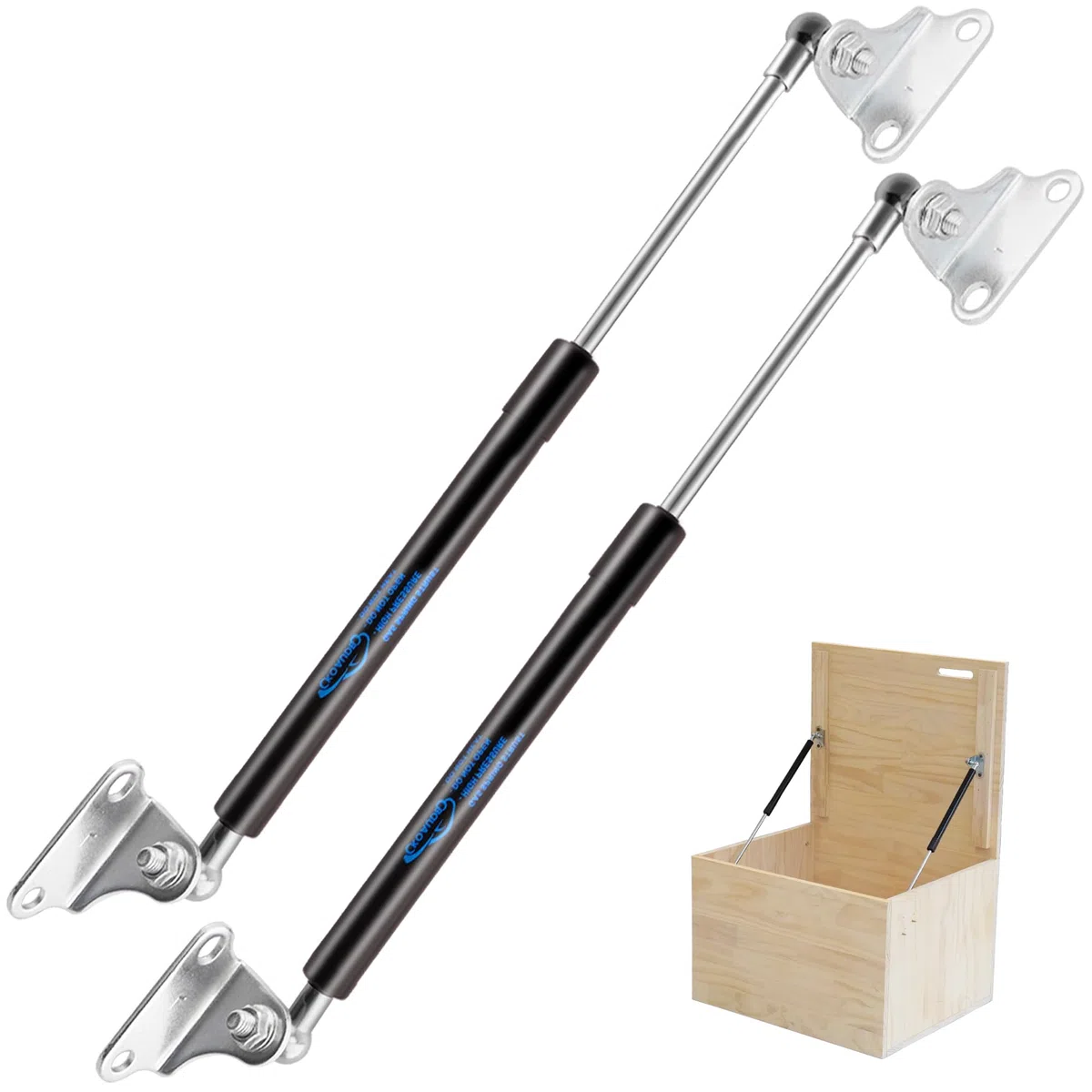 500MM 30.4KG/300N Gasdruckfeder 2 Stück L-Typ Gasdruckdämpfer Hydraulisch Halterung für Staukasten-Deckel Kabinett Wohnmobilbett Kellertür Stoßdämpfer Druckfeder Motorhaubendämpfer(20in/67LB)