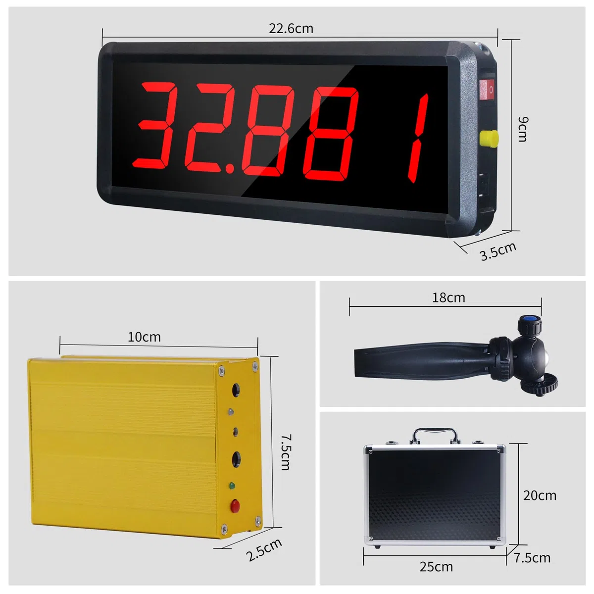 Wireless Laser Timer für Sprints, Laser Sprint Timer System für Track 40 60 Yard Dash, Rennuhr Renntimer Stoppuhr für Running Speed Tranning Skating Bahn Feld Time Motorrad (2 Sets)