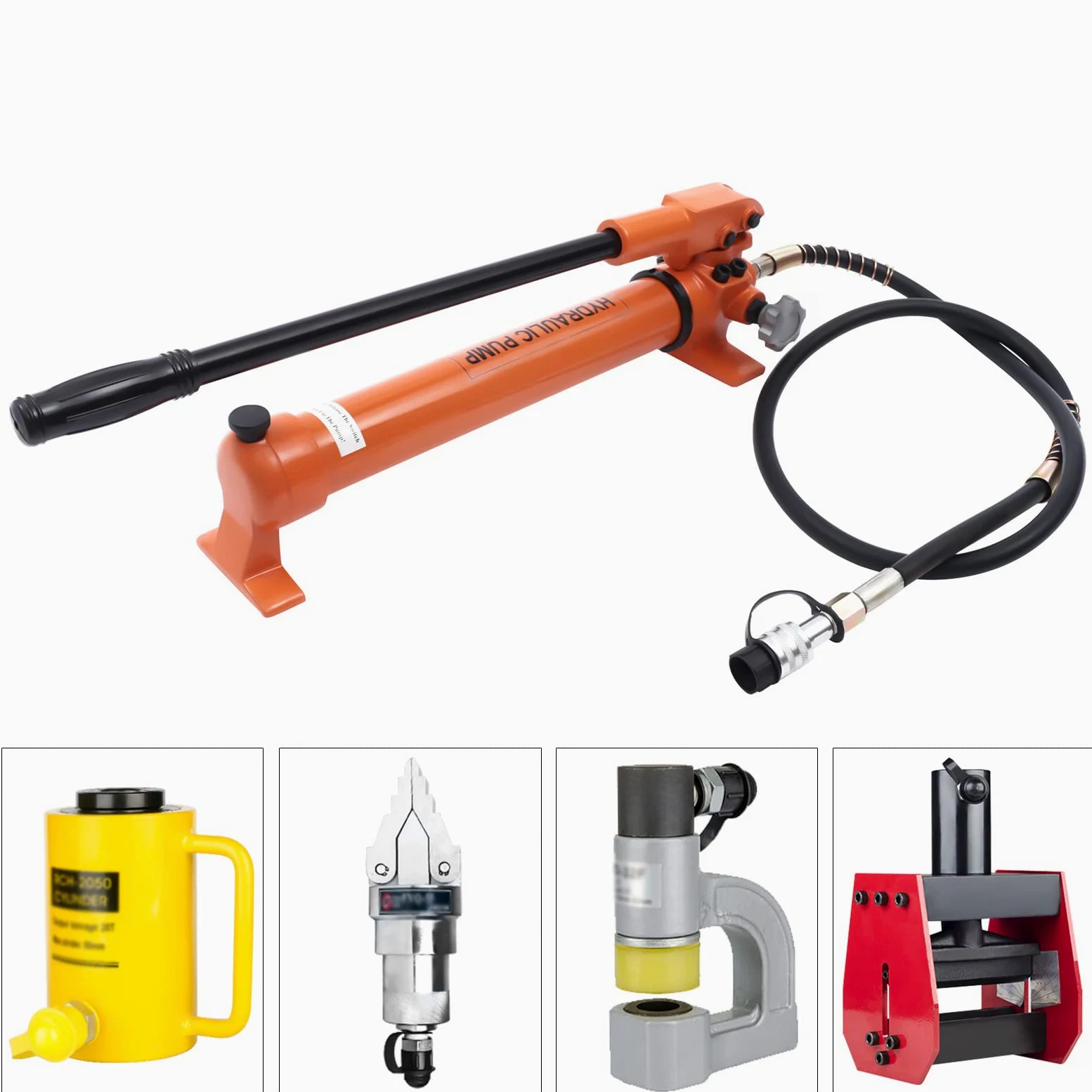 Manuelle Hydraulische Pumpe, Zoll Manuelle 800cc Hoher Druck 70 Mpa Hydraulikpumpe Handpumpen mit Schlauchkupplung Handhydraulikpumpe