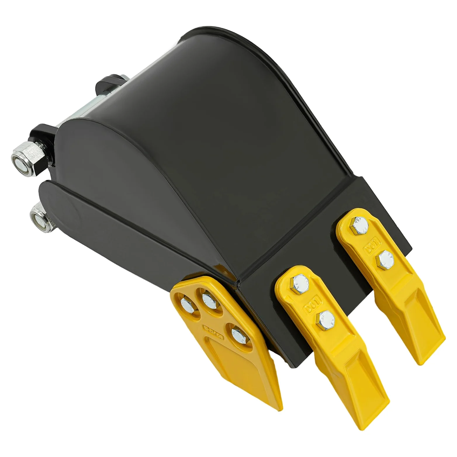 Minibaggerlöffel, 20CM Baggerlöffel für Minibagger 0.8-1.8t, Metall-Grabenbagger mit 2 Zähnen 25 mm Lochdurchmesser Für Sandverladung Erdverladung Saubere Aushubarbeiten