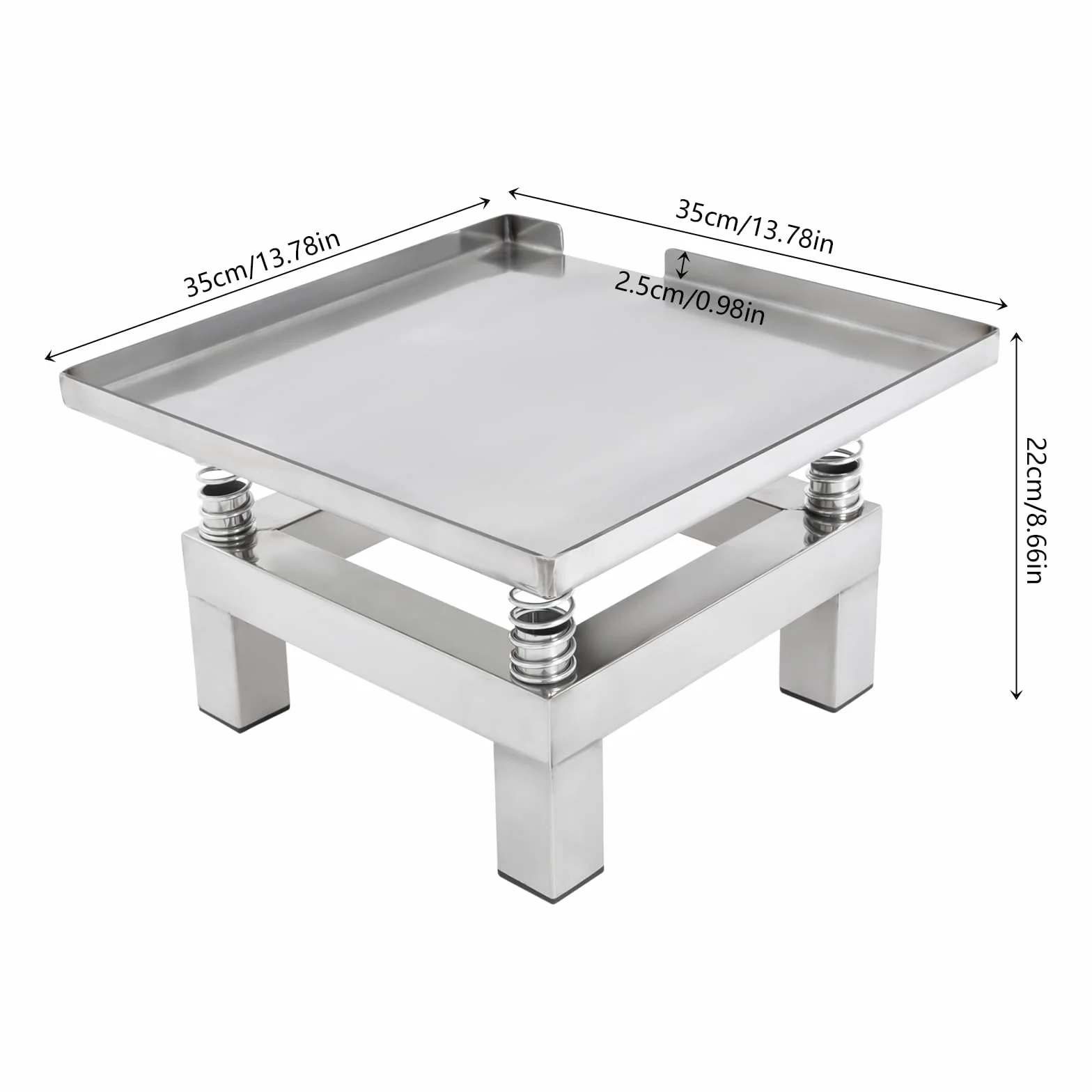 Beton-Rütteltisch, Arbeitsplatte Rütteltisch 50W für Formvibrationsformen, Kleiner Stahl Vibrationsplattform 3000-3600 U/min Belastung 10kg Amplitude 1-2mm Kleiner, 35 * 35 * 22cm