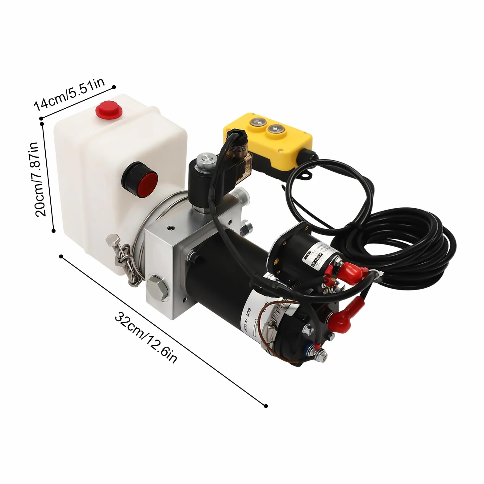18Mpa Hydraulikpumpe Single Acting Hydraulikaggregat Pumpe 800W 2850RPM DC 12Vfür Kippanhänger, Hydraulikaggregat 12V, einfachwirkende Hydraulikpumpe für Kipper