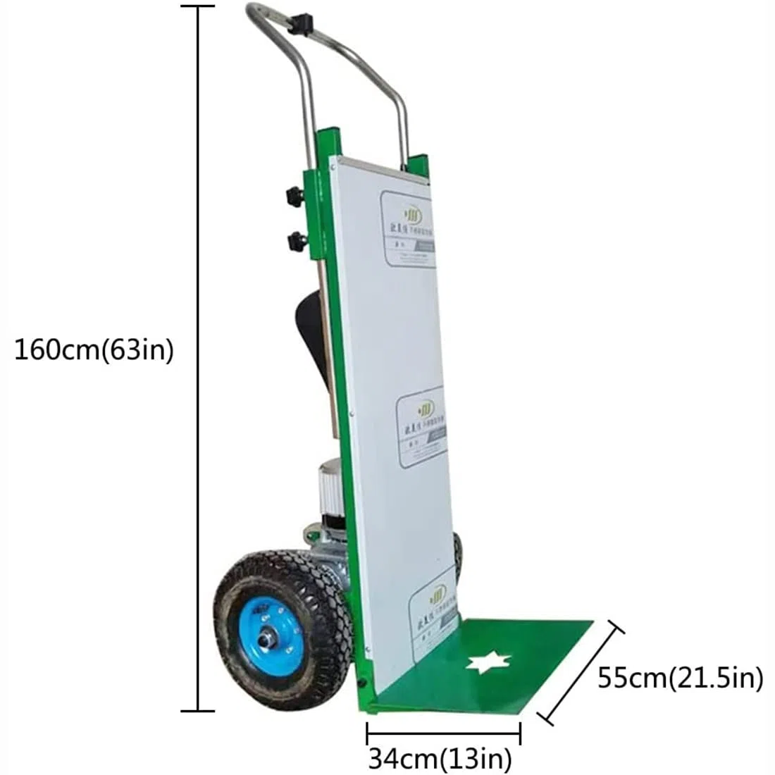 LEFAY Faltbarer Treppensteiger Sackkarre Elektrisch 200 kg Kapazität - Arbeitssparender Handwagen, Wagen Mit 800W Bürstenlosem Motor, Abnehmbarer Akku - Treppen Auf Und Ab