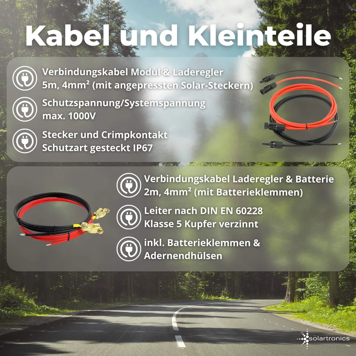 SOLARTRONICS Komplettset 1x130 Watt Solarmodul 600 Watt Wandler Laderegler Photovoltaik Inselanlage
