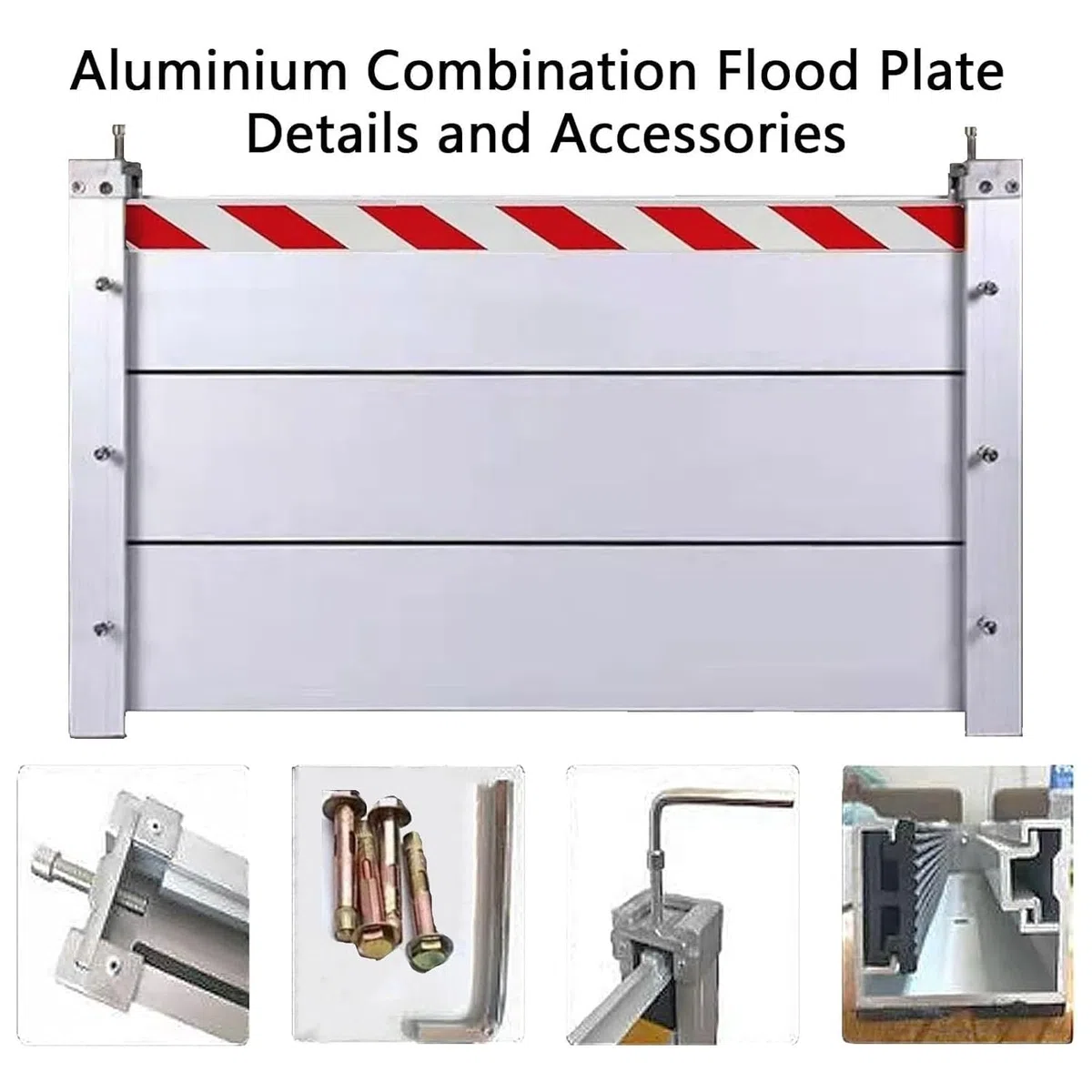 20cm High Hochwasserschutz Bei Türen Tragbar 77-297cm Long Absperrung Für Hochwasser Kellertüren Multifunktion Hochwasserschutz Für Unterführungen Fabrik Garage(107 * 20cm)