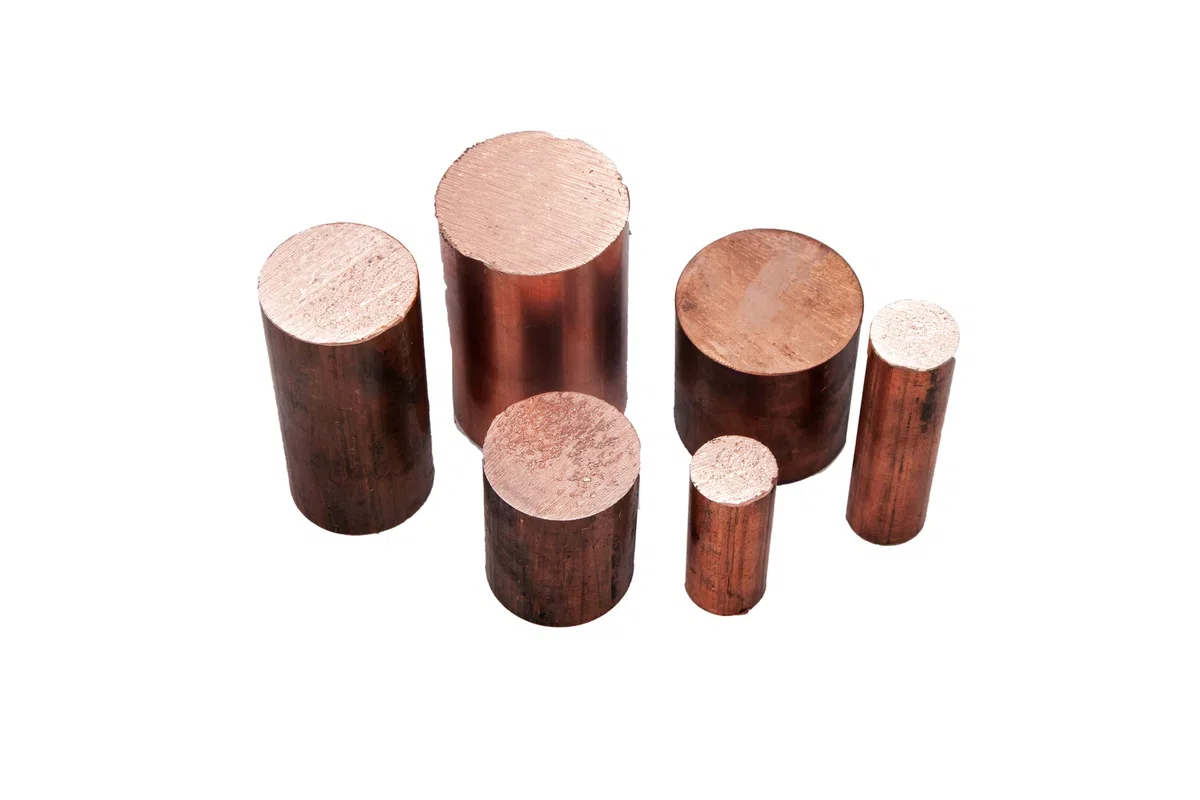 Kupfer Ronden Kupferscheibe Stange Rund Scheibe Cu Metall Kupferronde (Ø 65mm, Länge: 80mm)