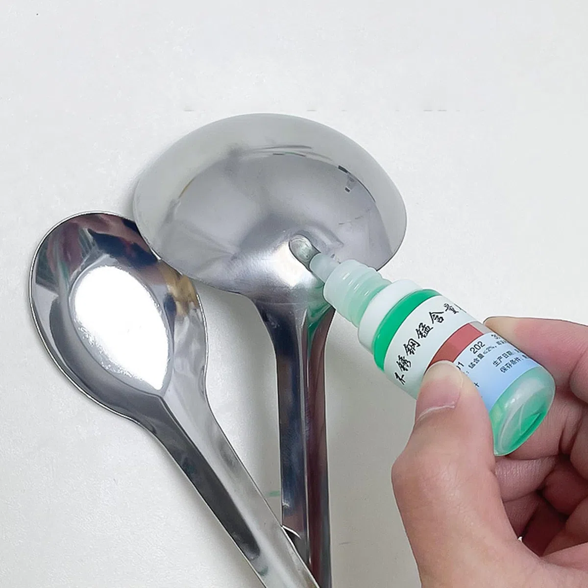 Edelstahl -Test - Flüssigkeit für 304 Edelstahl, manuelles Erkennungskit, 12 ml Flasche | Tragbares Werkzeug zur Qualitätsüberprüfung, Steuerelösung