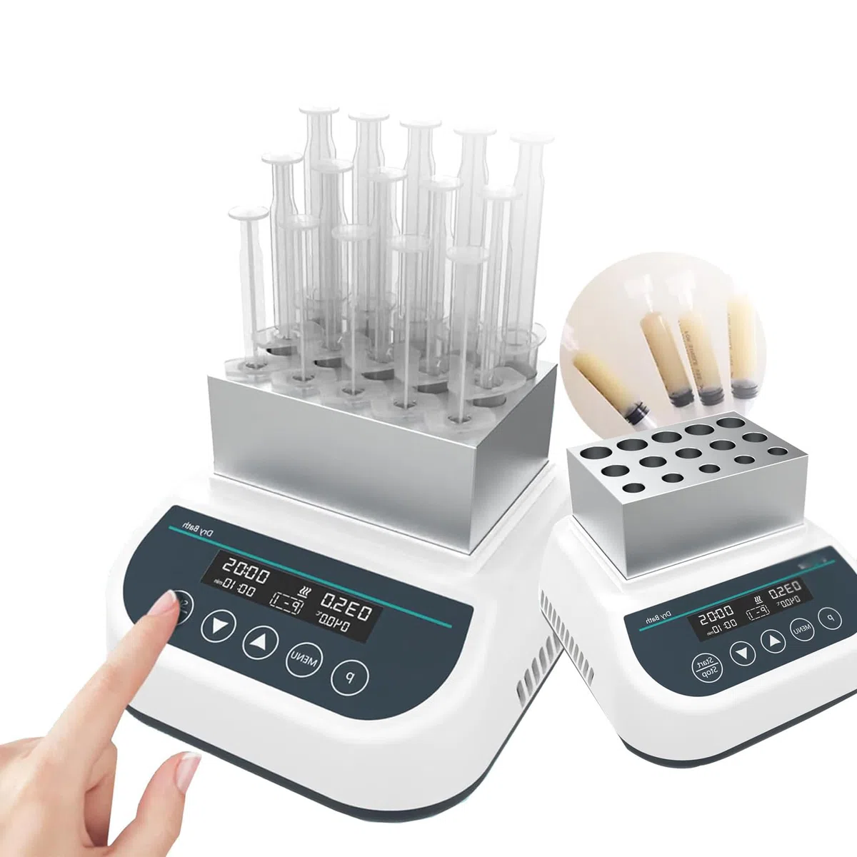 PRP PPP Gel Maker Heater Trockenbadheizung, professionelle Gel-Heizmaschine, Zeitbereich (5 s-23 h 59 min) + Digitale Tastatur, mit Belüftungsöffnungen, für 5 ml/10 ml/15 ml Spritze,DB100G