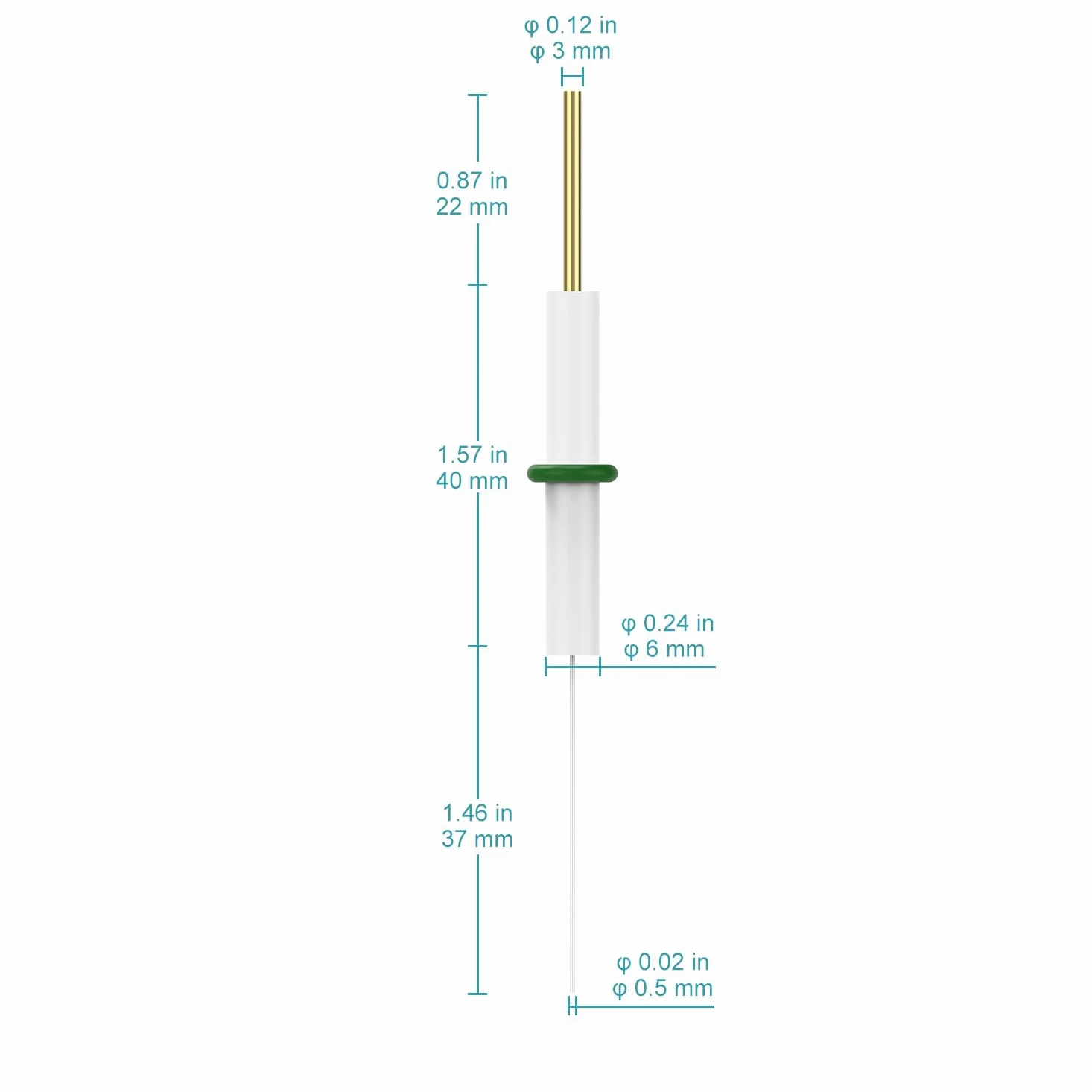 stonylab Platinum Wire Elektrode, 0.5x37 mm, 99.99% Reinheit für Elektrochemie