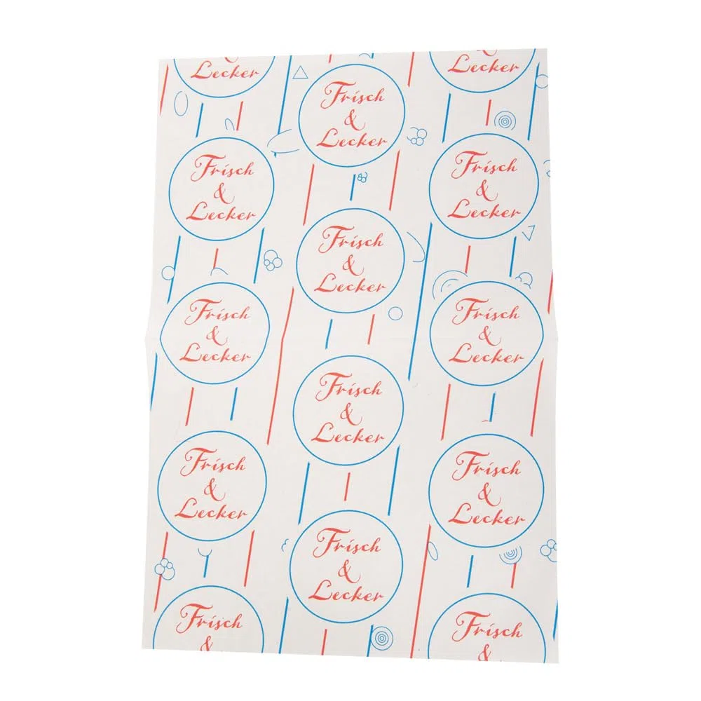 1 Stück Hygostar Einschlagpapier fettdicht | Cellulose, beschichtet, Karton, L: 50cm, B: 37cm, weiß, 1000 Stück, Einschlagpapier, Sandwichpapier, Hamburgerpapier